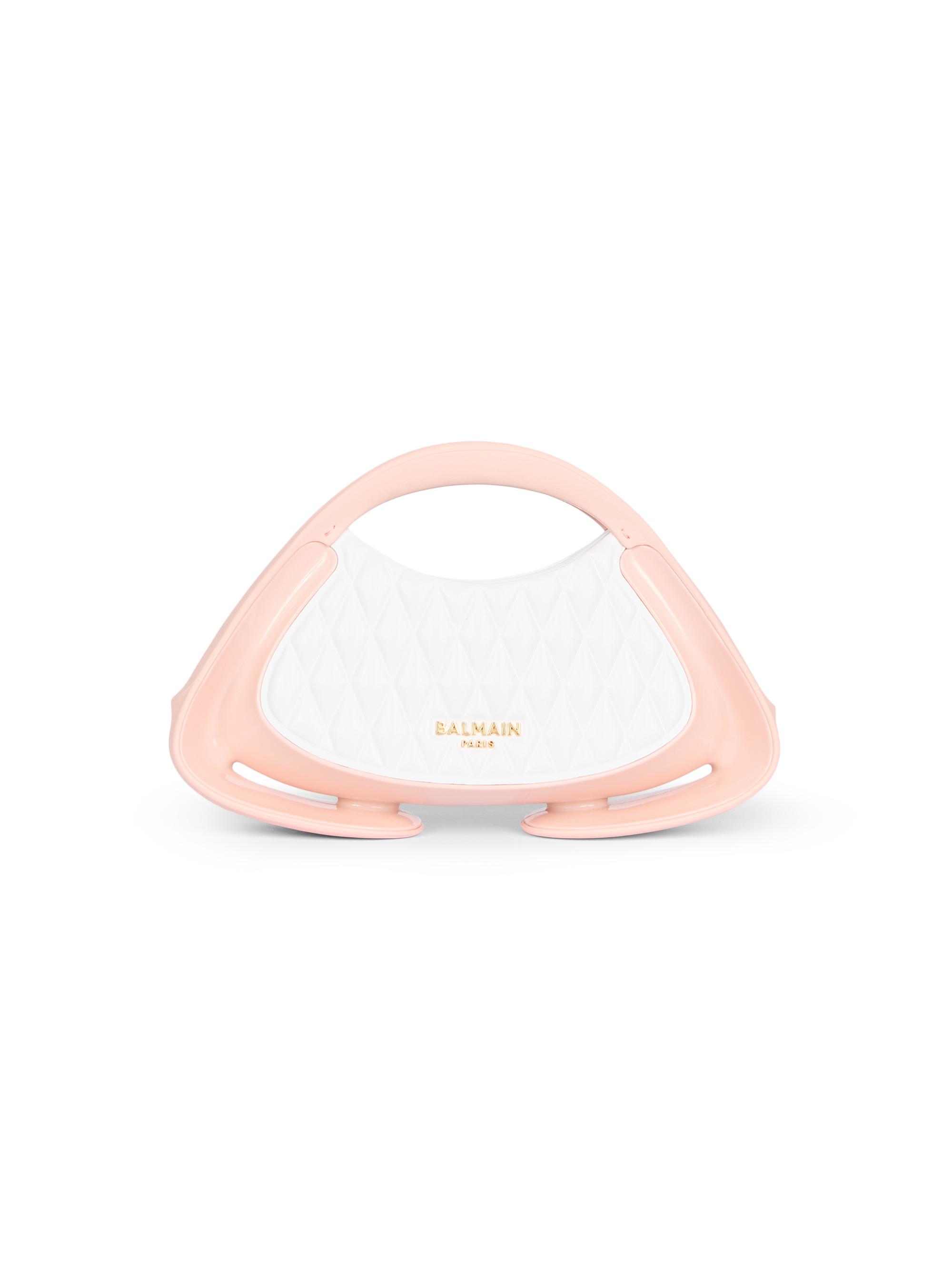 Balmain Women's  Jolie Madame Quilted Faux-Leather Top Handle Bag - Blanc Rose Pale