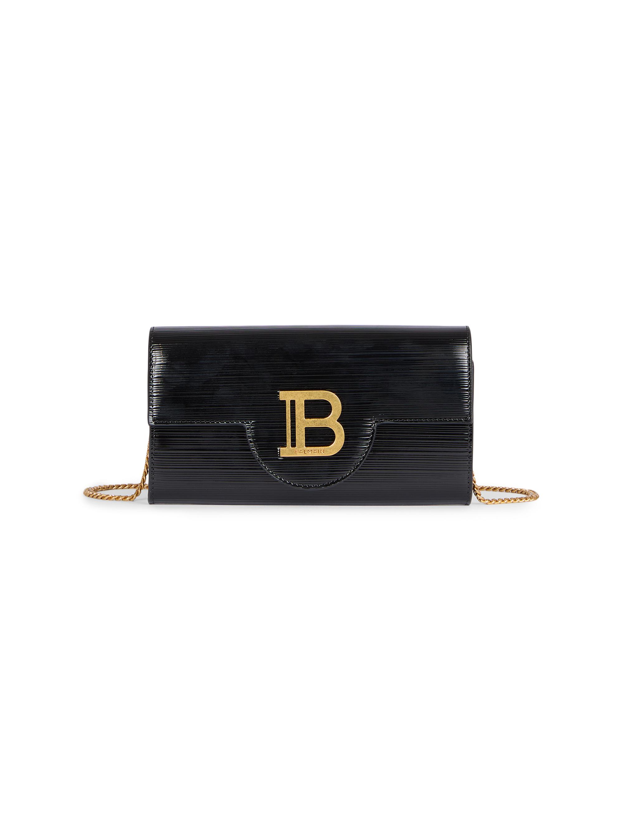 Balmain Women's B-Buzz Patent Leather Wallet - Noir