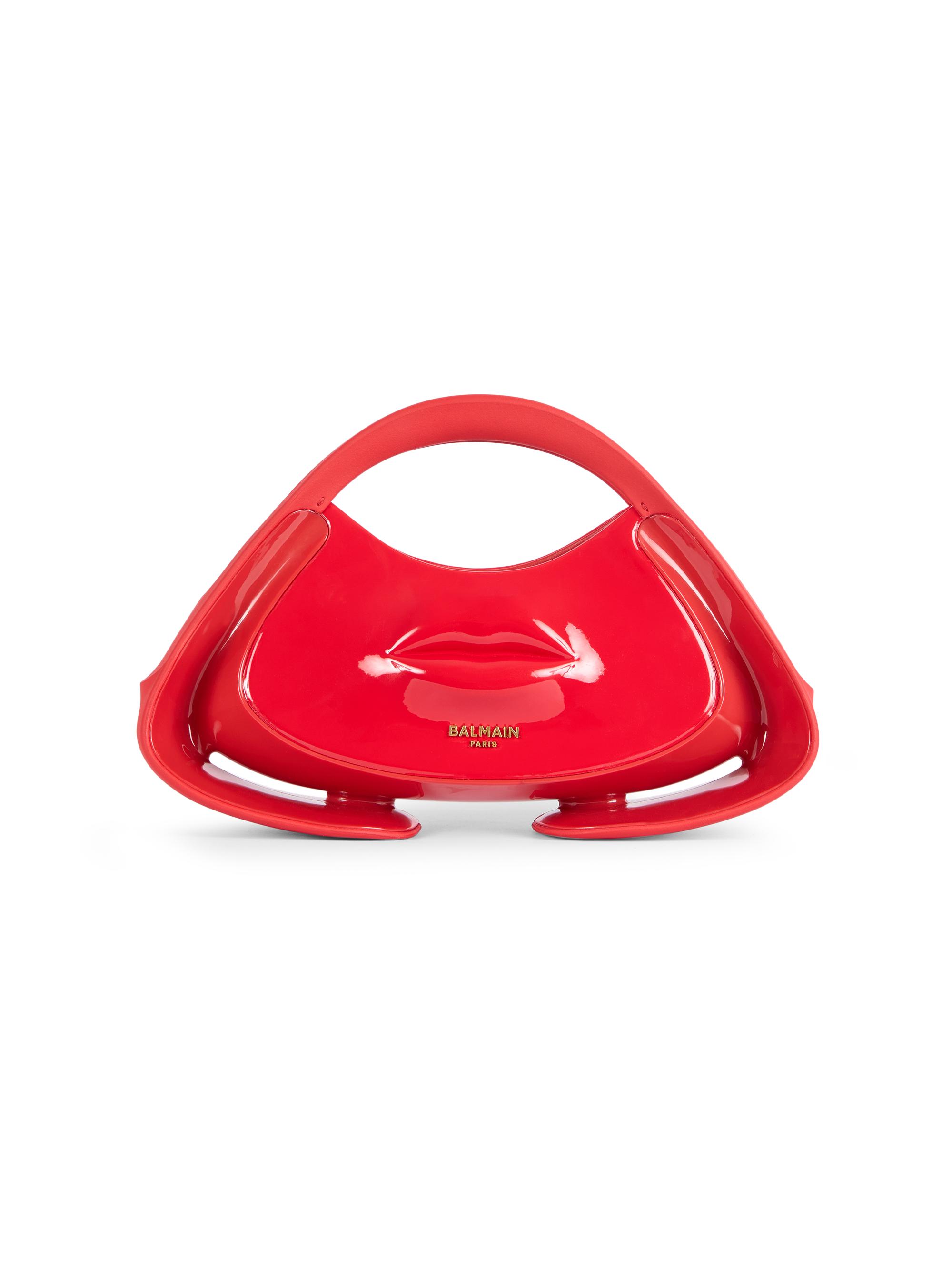 Balmain Women's  Jolie Madame Patent Faux Leather Top Handle Bag - Rouge