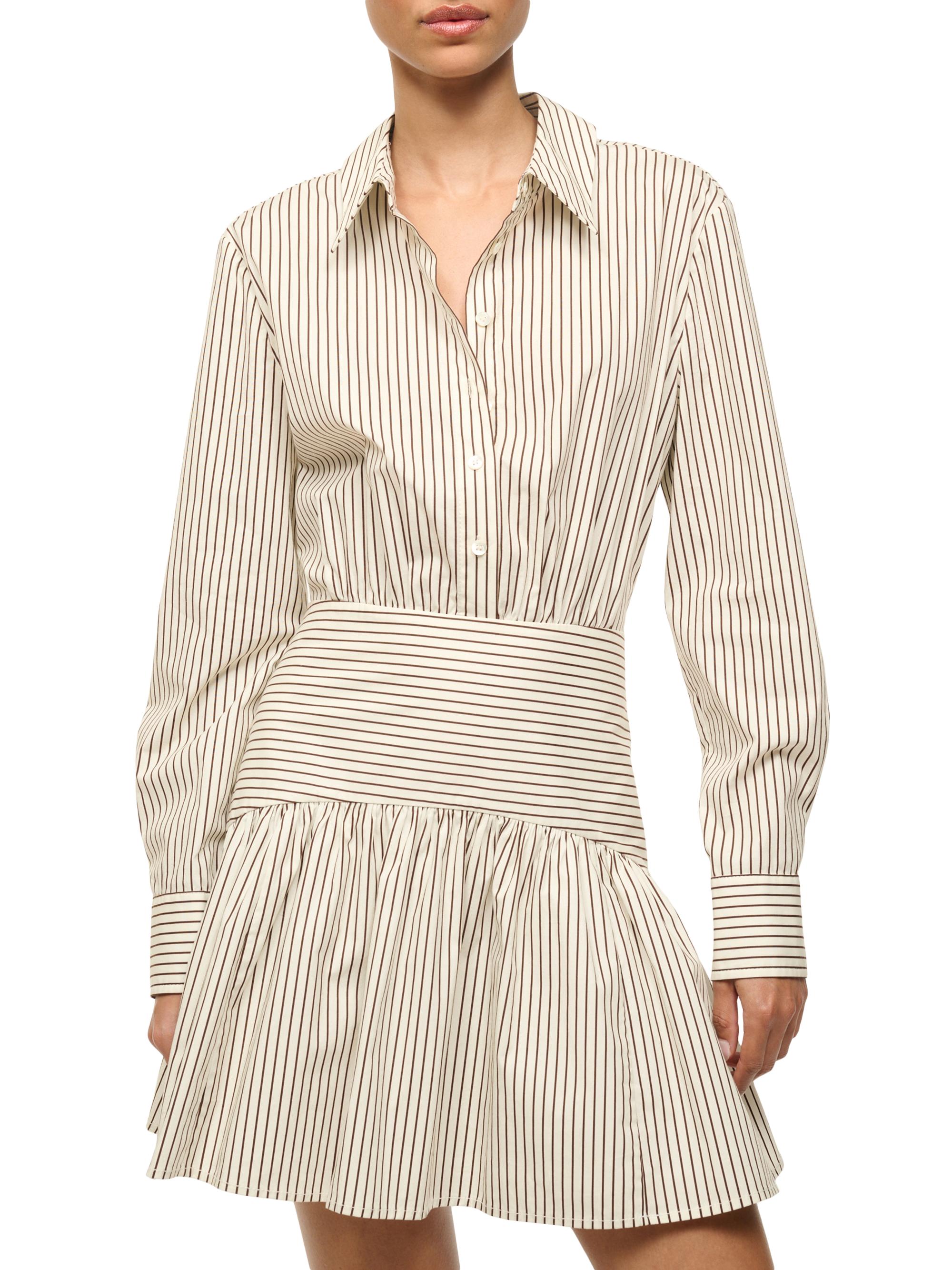 staud rocco cotton dress STAUD Rocco Mini Dress | Stripe/Green | Size 8