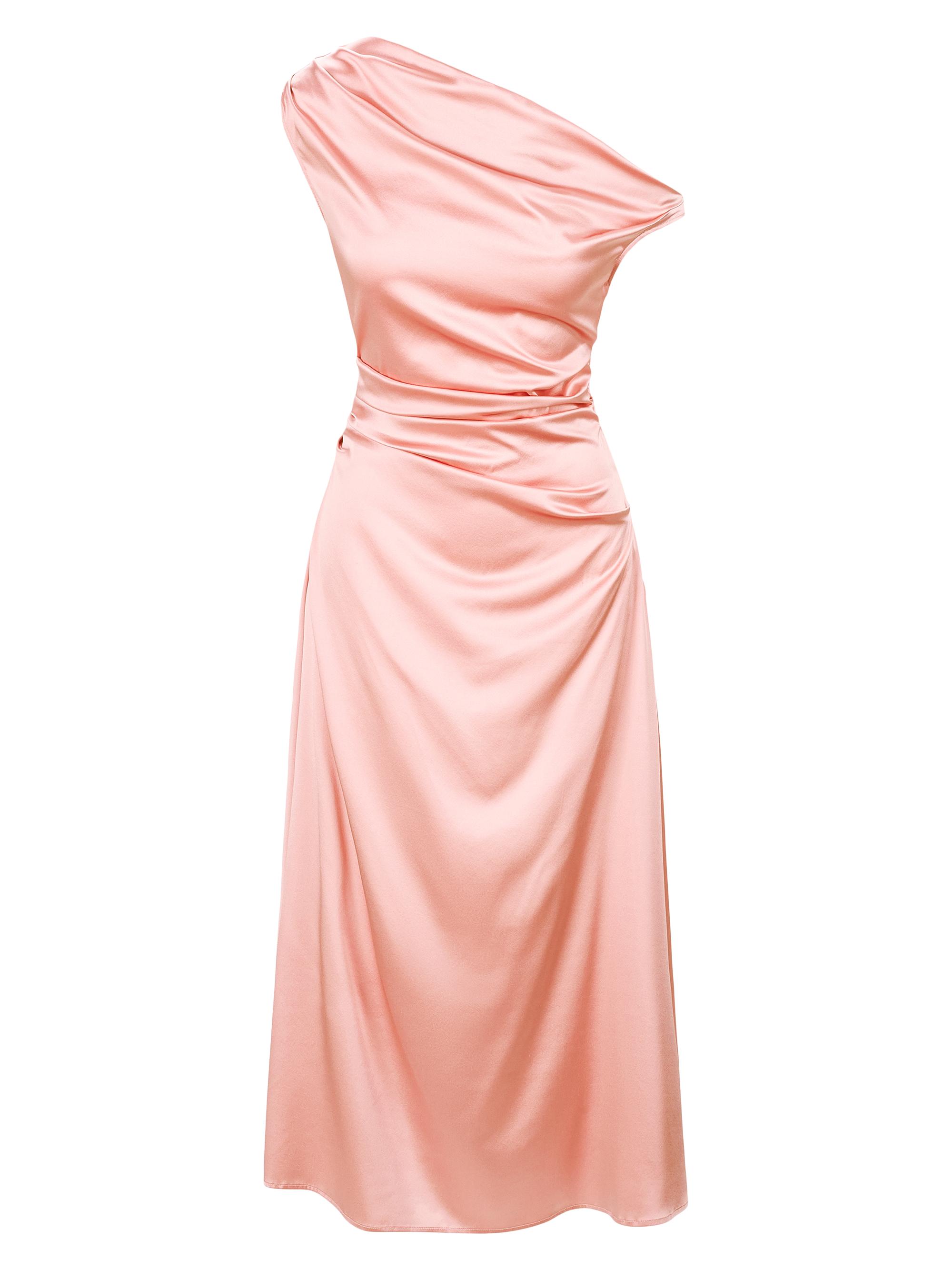 Phare Silk Drape Midi-Dress