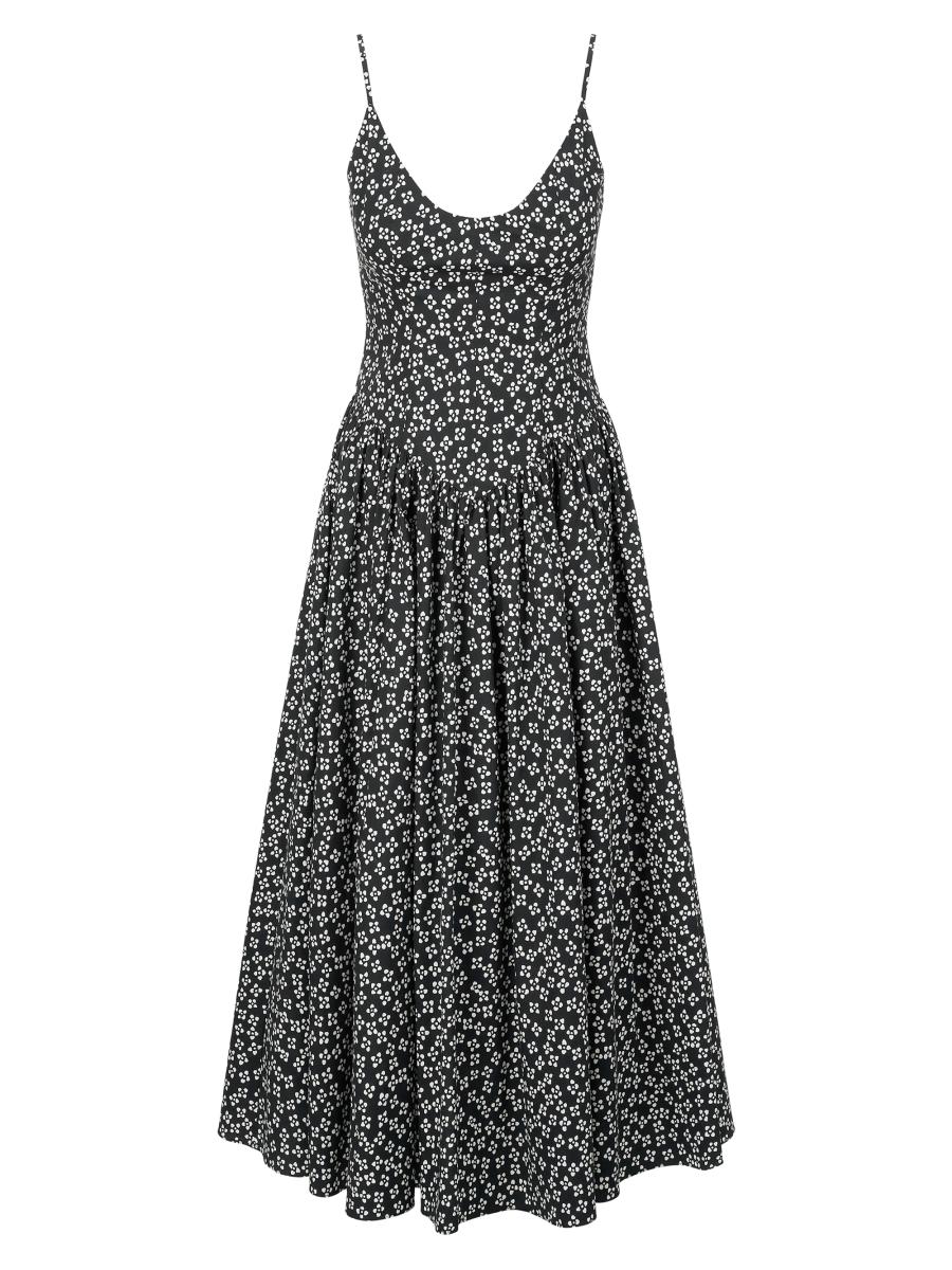 Shop Staud Dena Floral Stretch Cotton A-line Dress | Saks Fifth Avenue