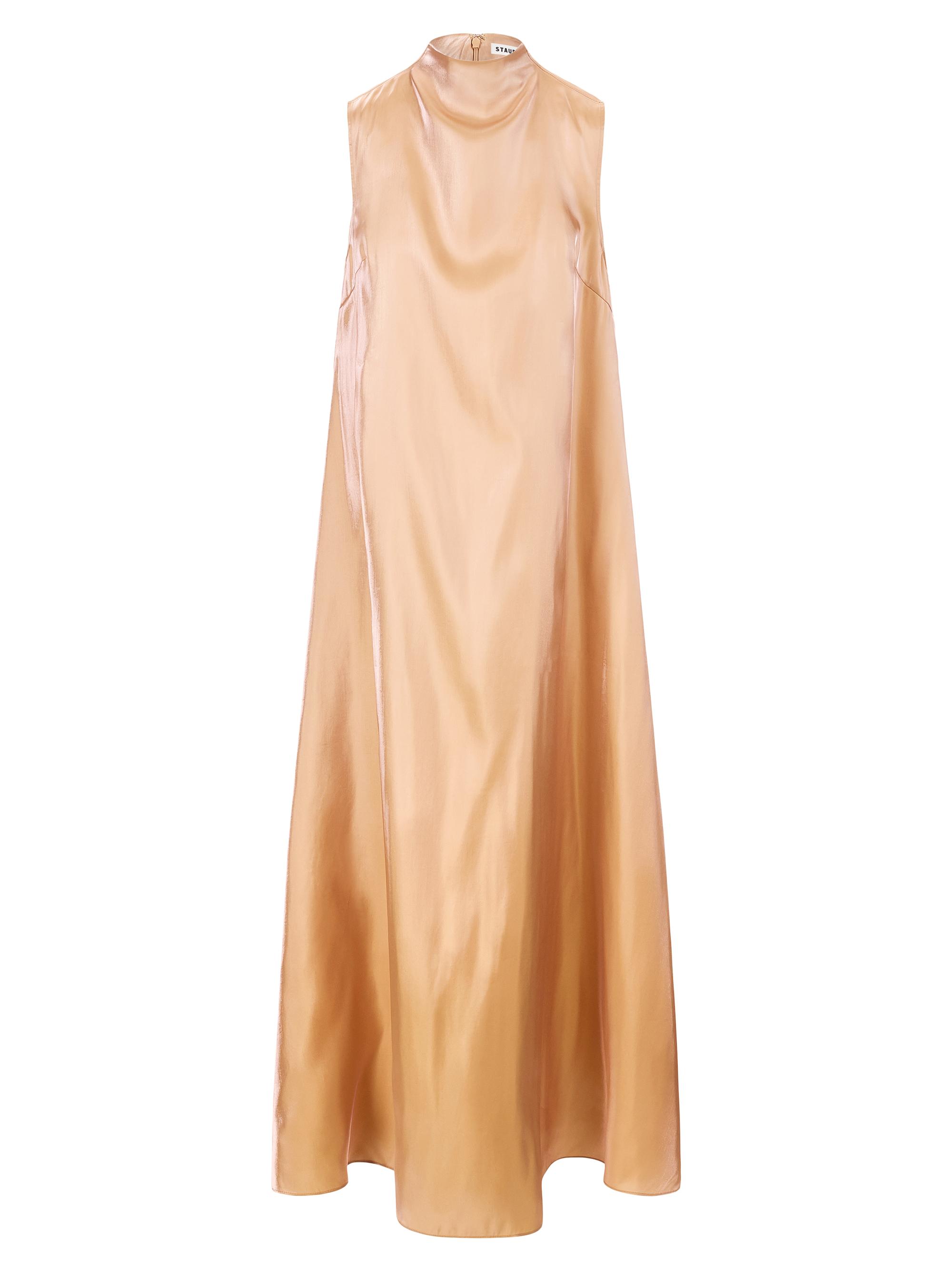 green emerald velvet dress Staud Marcel Stretch-Silk Dress main image 1