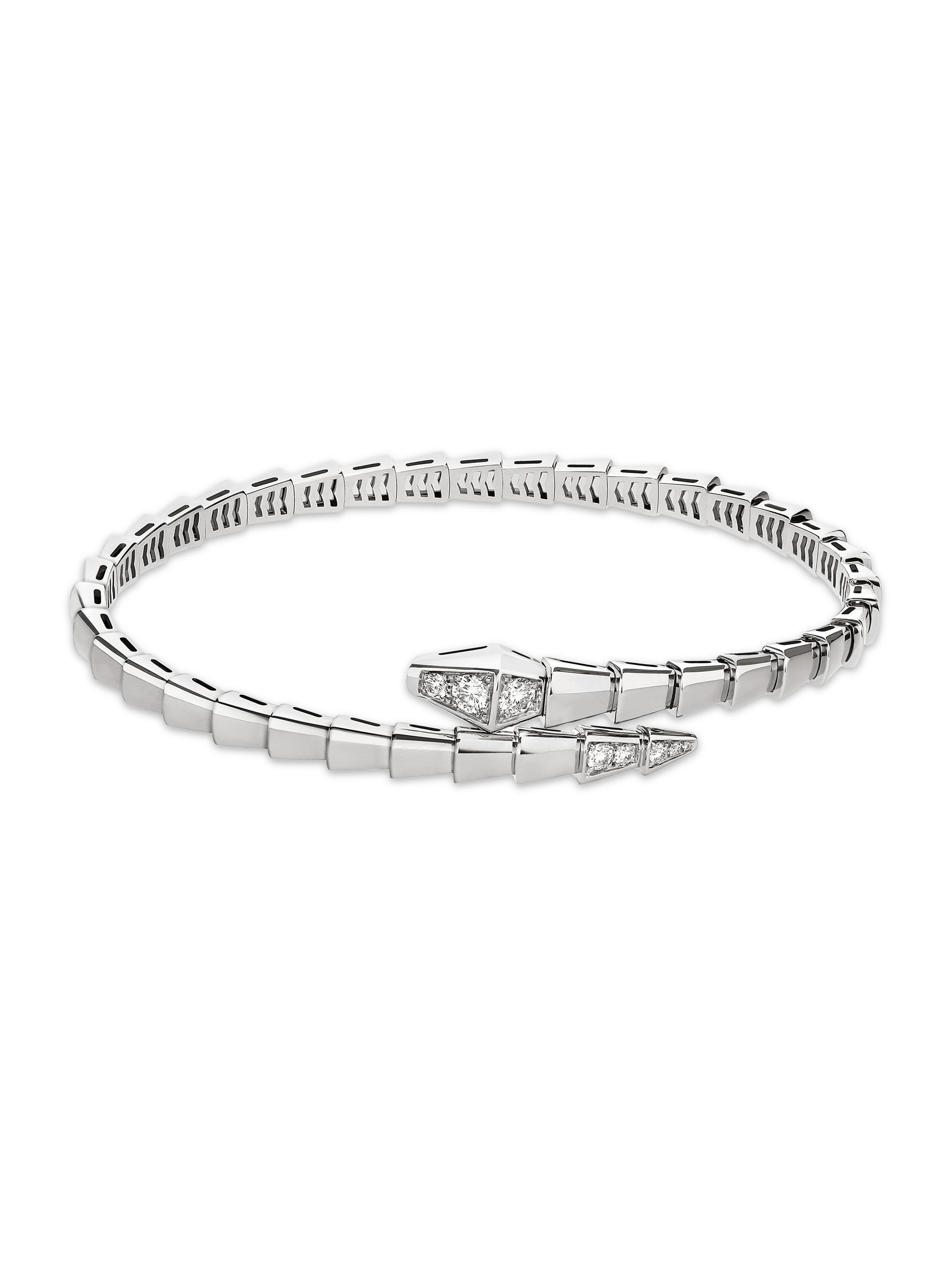 BVLGARI ブレスレット シルバー BVLGARI Serpenti Viper 18K White Gold & 0.47 TCW Diamond Bracelet