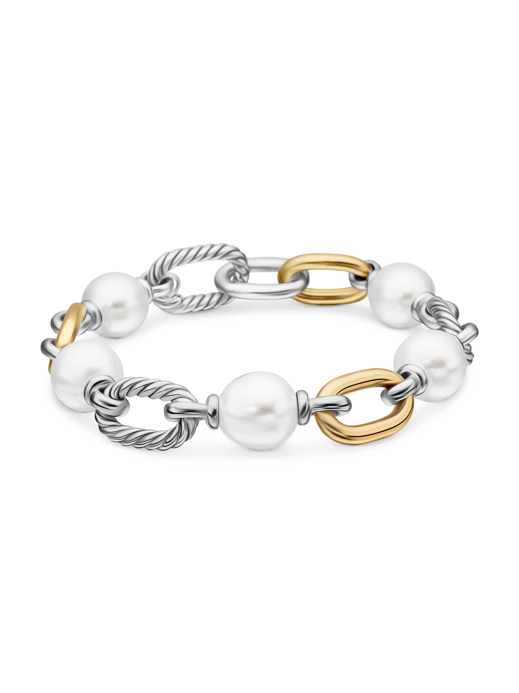 David Yurman Women's DY Madison Pearl Chain Bracelet in Sterling Silver - Pearl