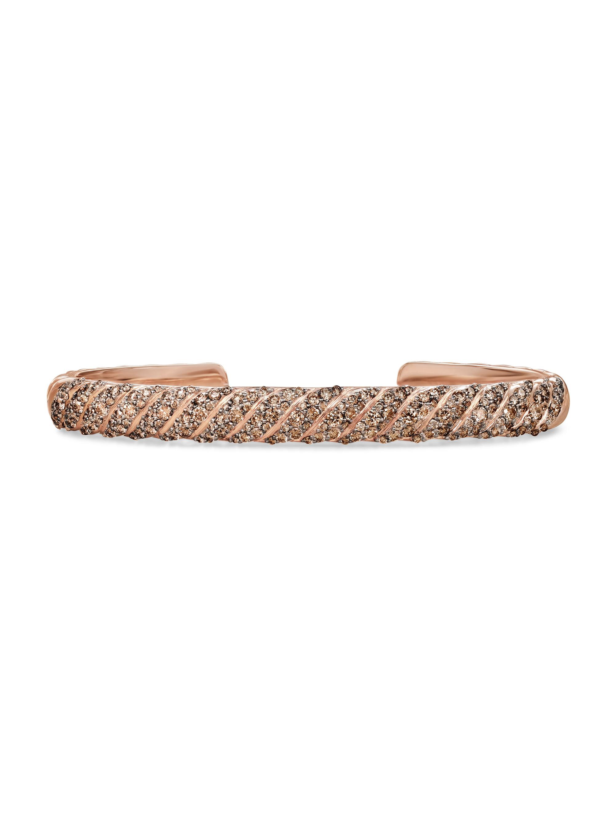 David Yurman Men's Sculpted Cable Cuff Bracelet in 18K Rose Gold - Rose Gold