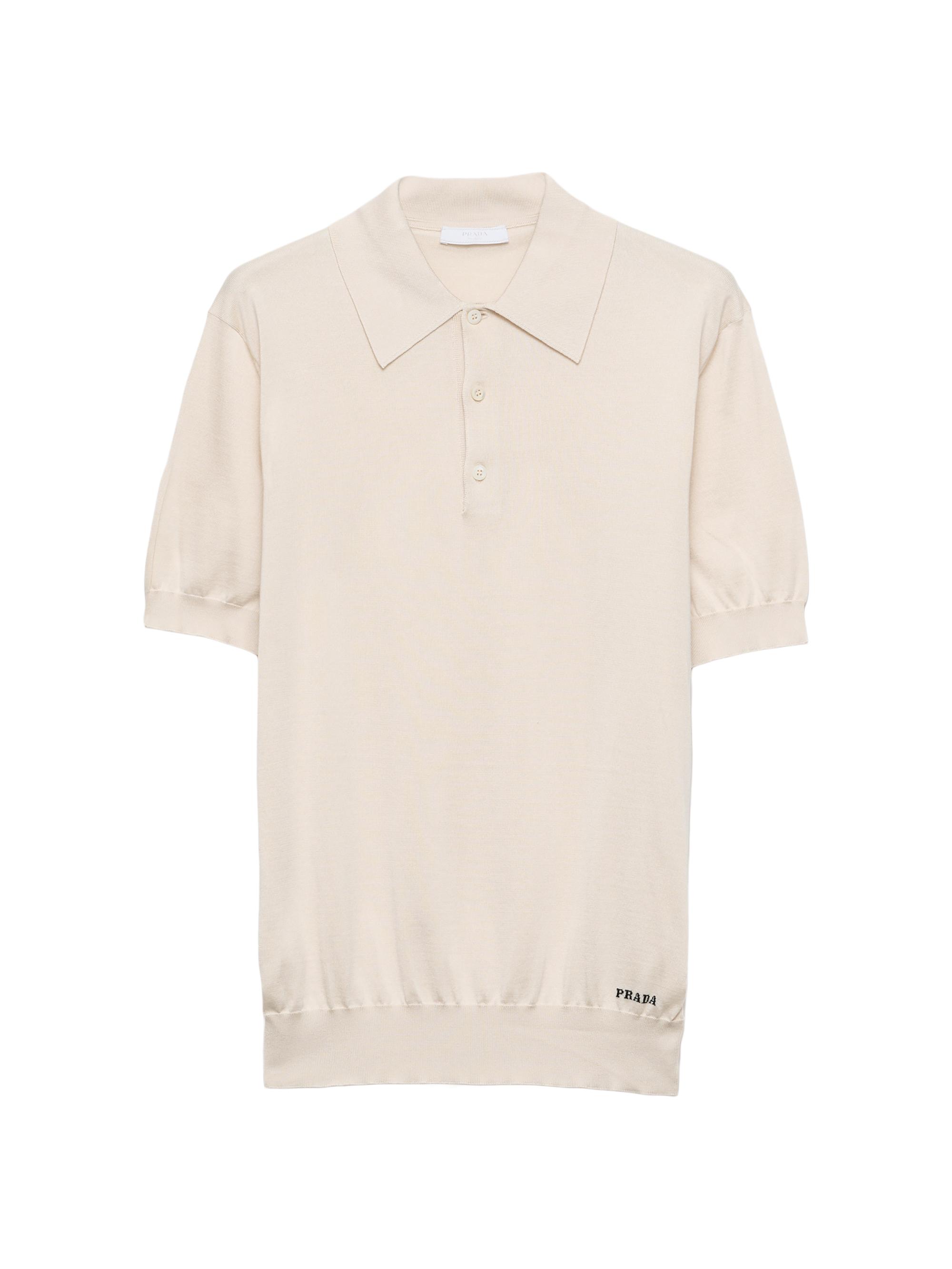 Prada Men's Silk Polo Shirt - Blue