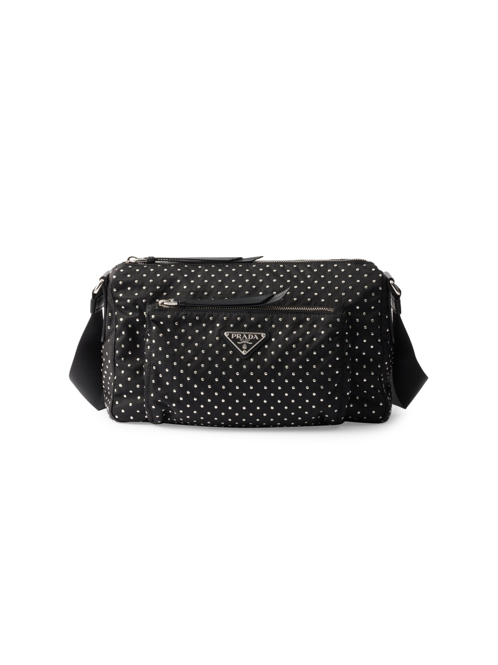 Prada Women's Re-Nylon Bag with Studs - Black