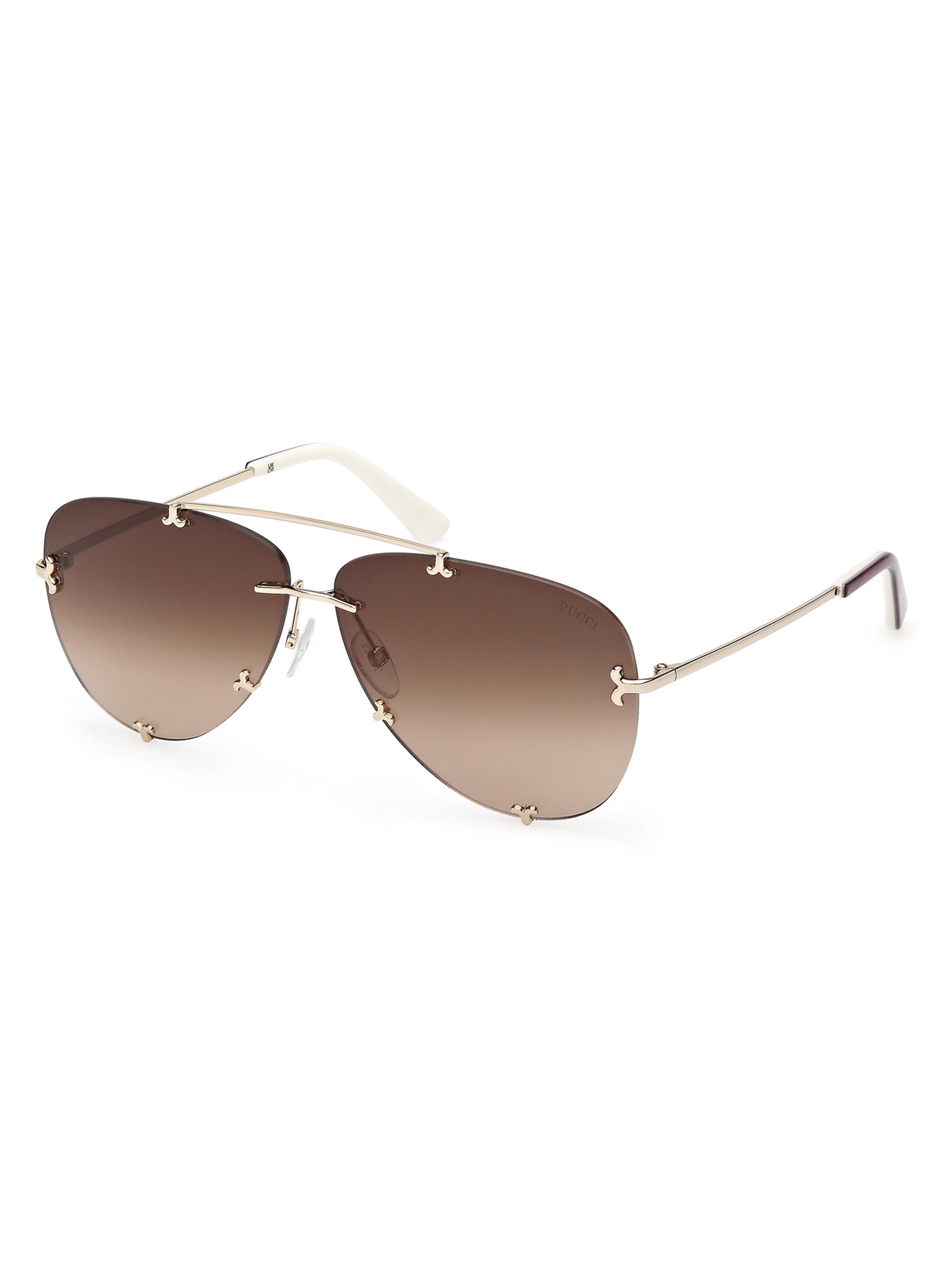 Pucci Women's 61MM Pilot Sunglasses - Brown Gold
