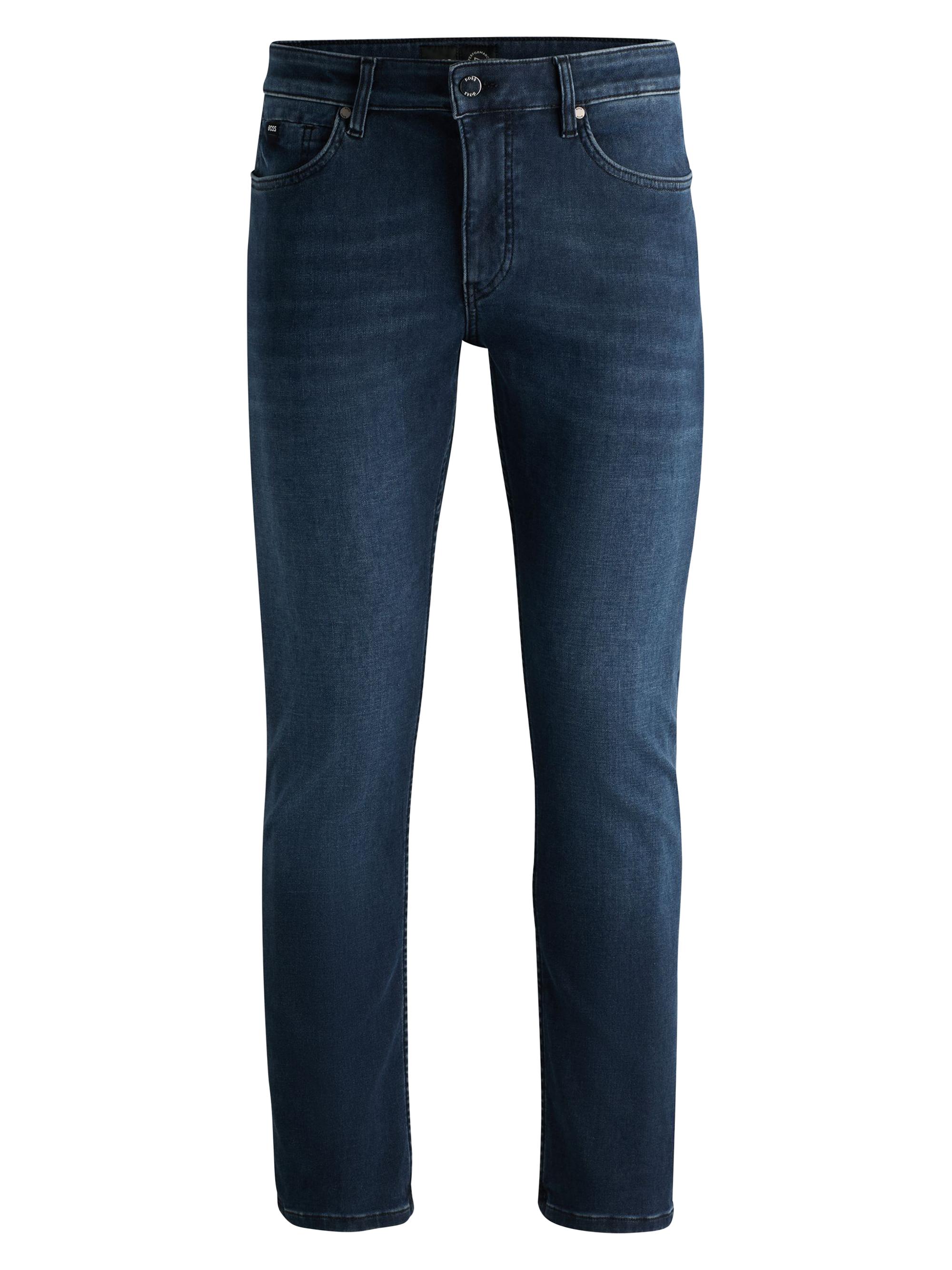 BOSS Men's Slim-Fit Jeans in Knitted Stretch Denim - Blue