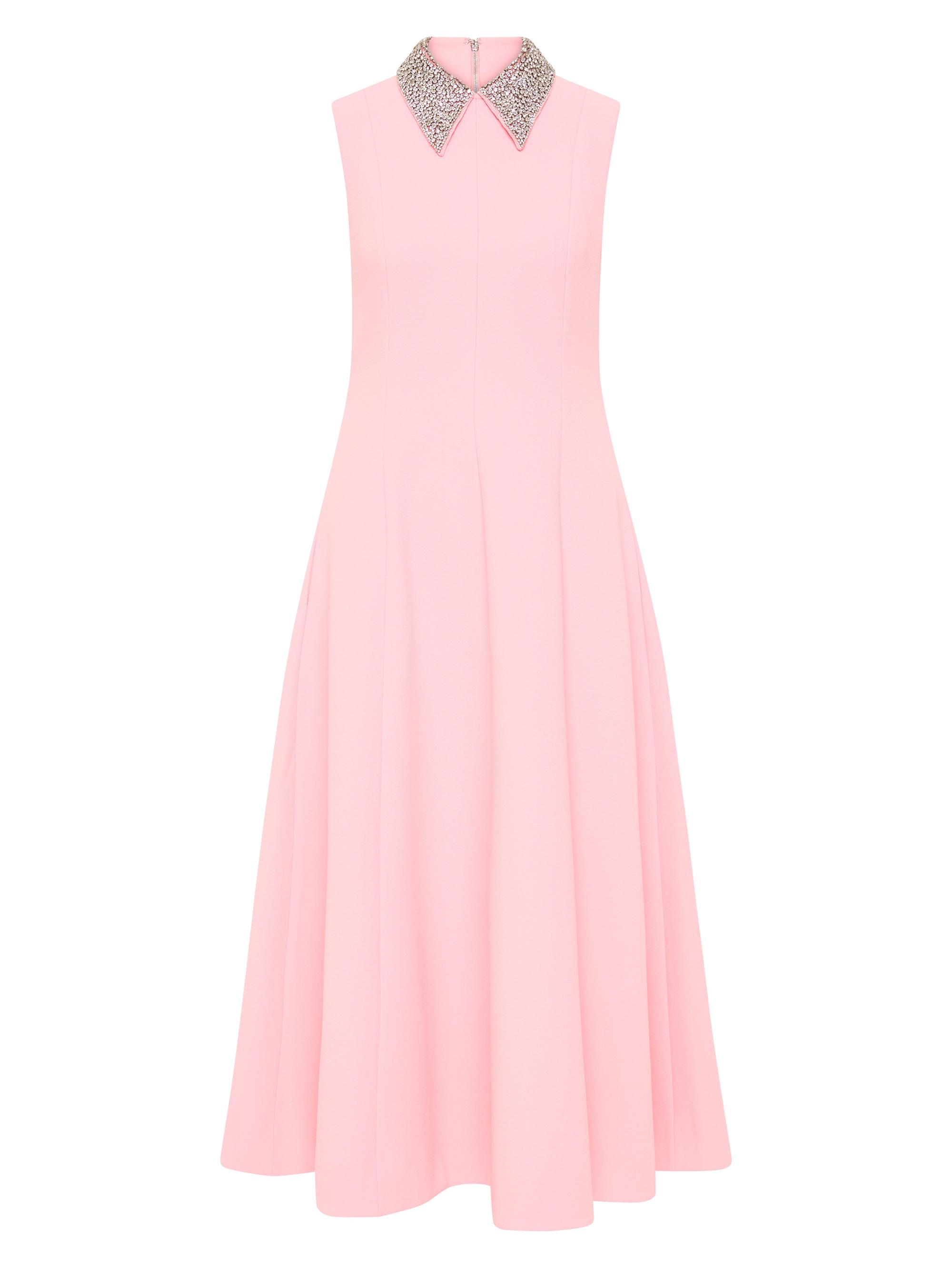 Rebecca Vallance Women's Isabella Diamanté Collar Maxi Dress - Tickled Pink