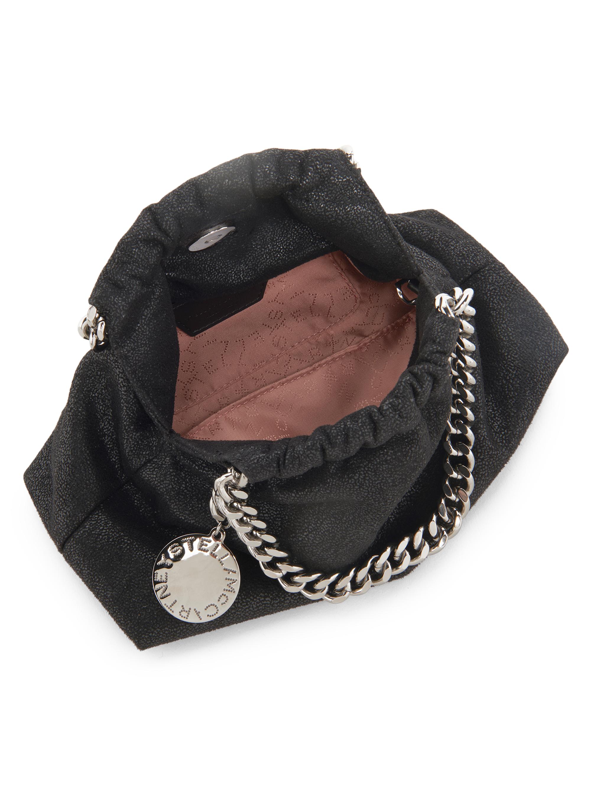 Stella McCartney Mini Eco Shaggy Deer Drawstring Top Handle Bag