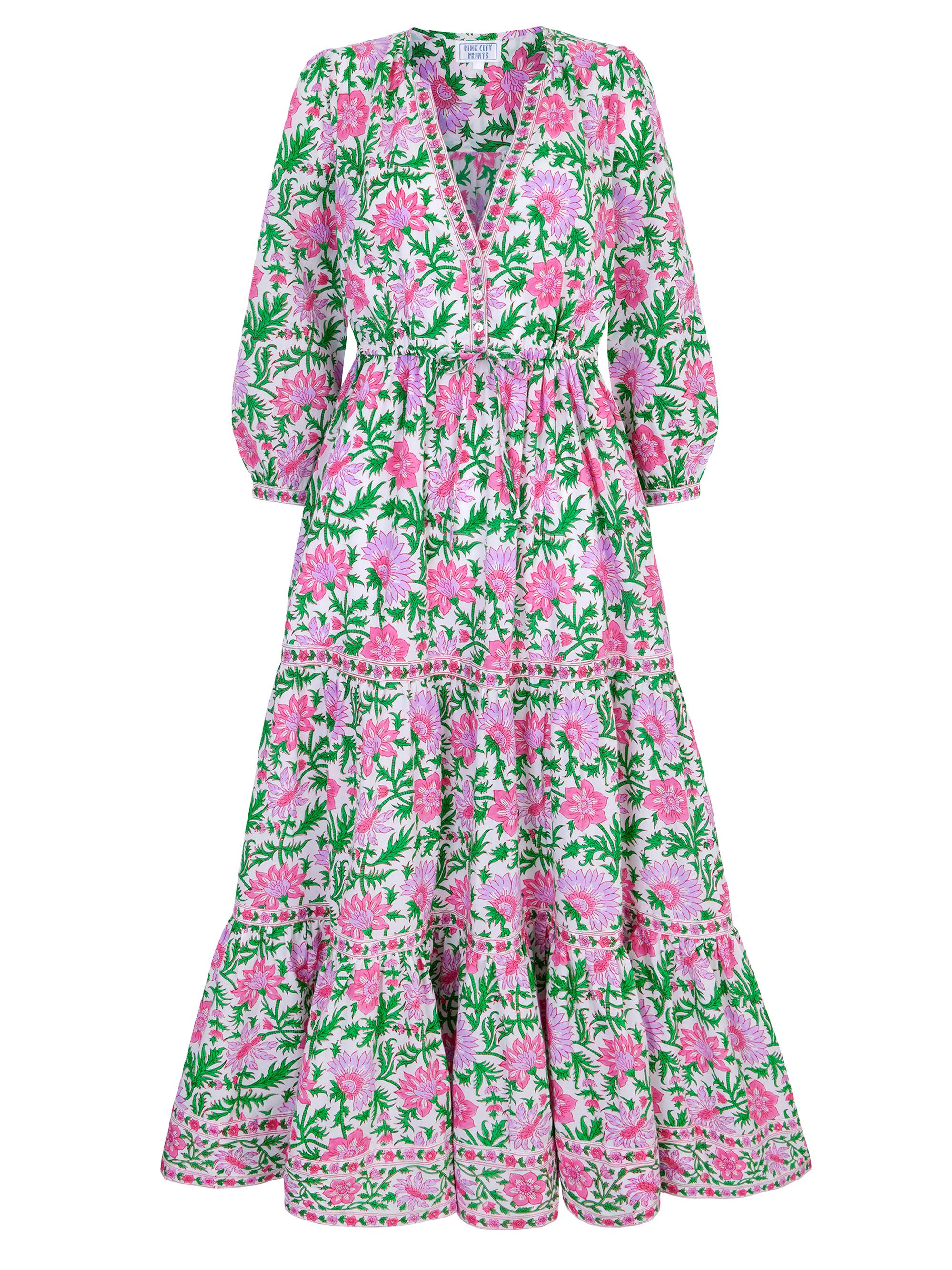 Pink City Prints Women's Lilac Perfume Sofia Dress - Purple