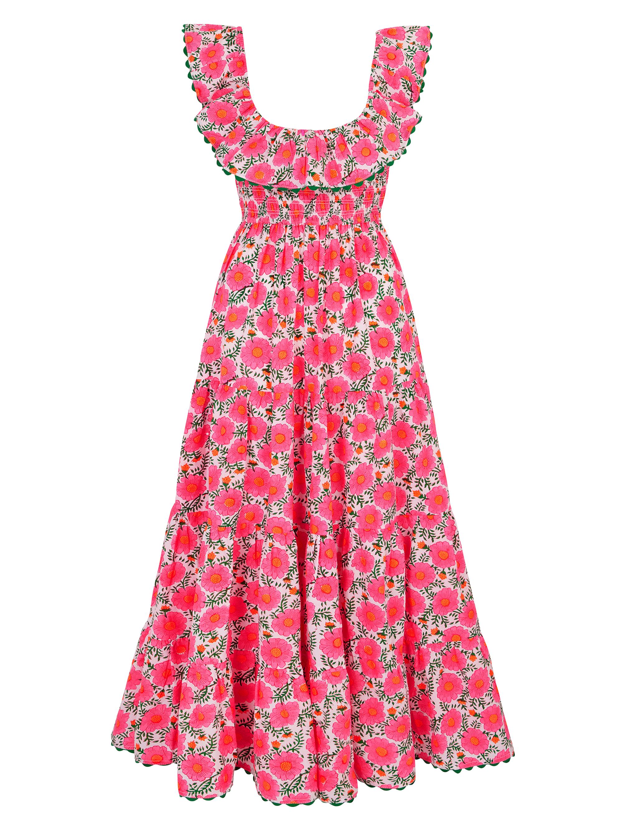 Pink City Prints Women's Neon Poppy Susie Dress - Pink