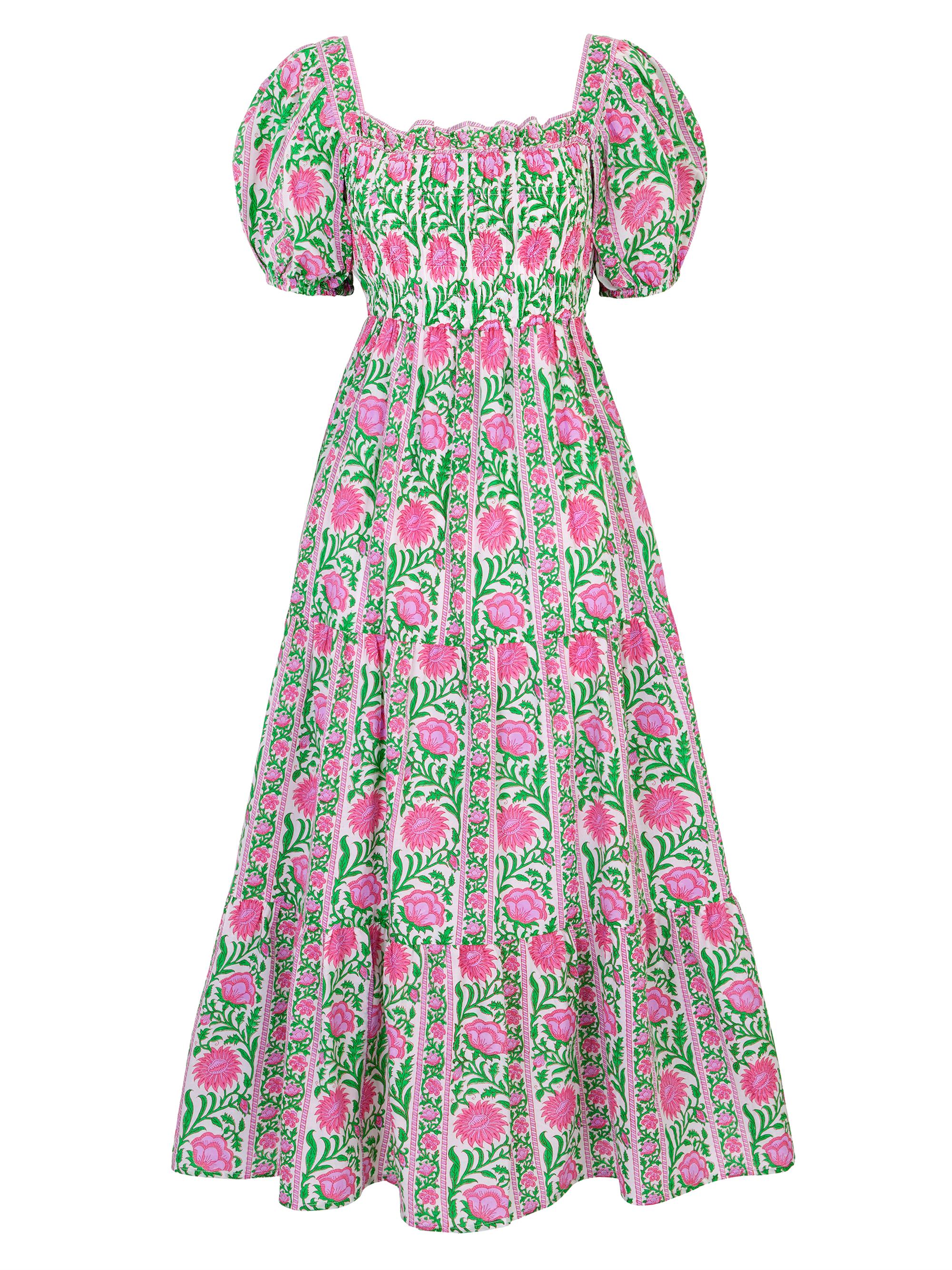 Pink City Prints Women's Lilac Border Jodhpur Dress - Purple