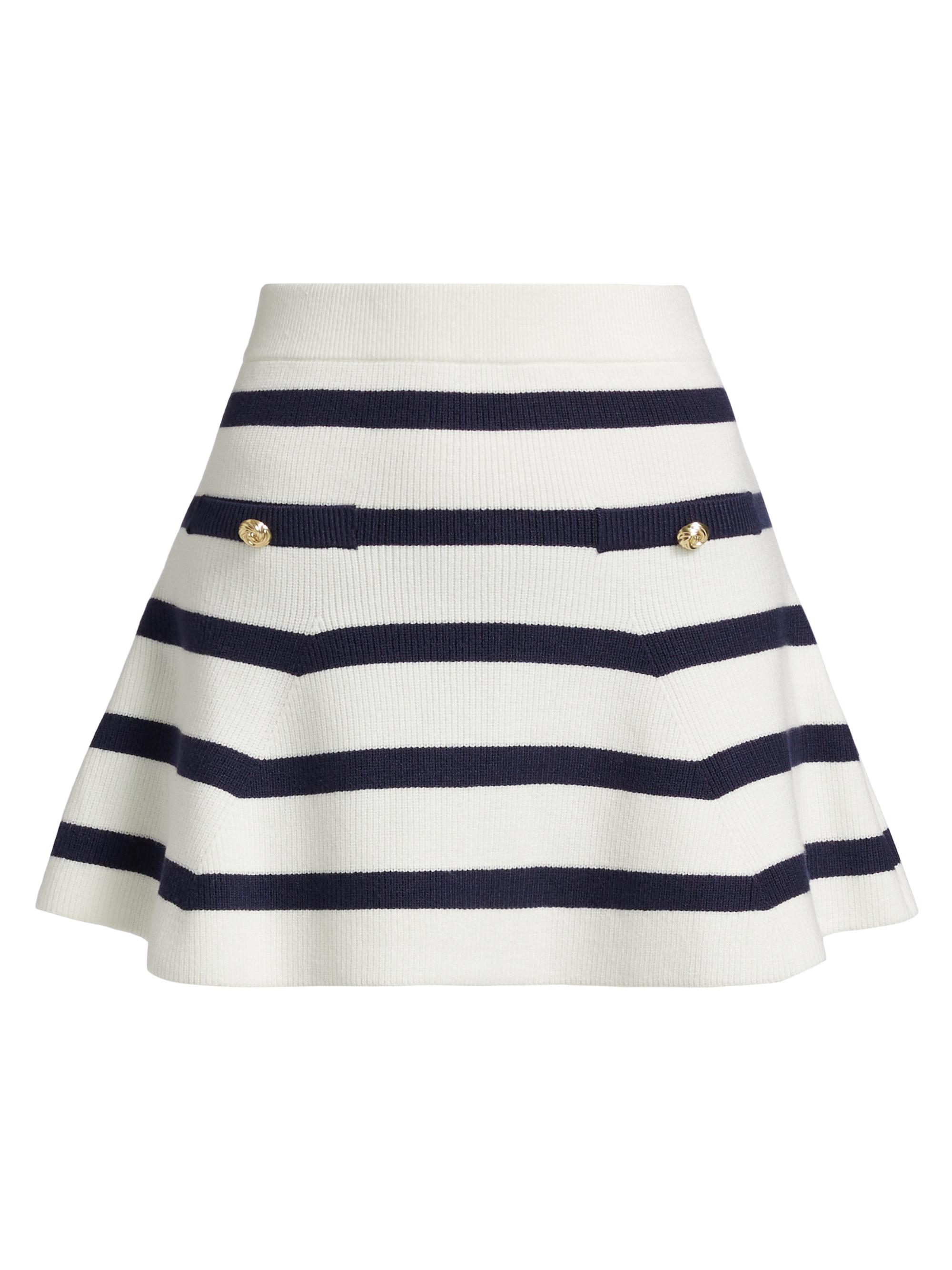 Generation Love Women's Wilda Striped Sweater Miniskirt - White Navy
