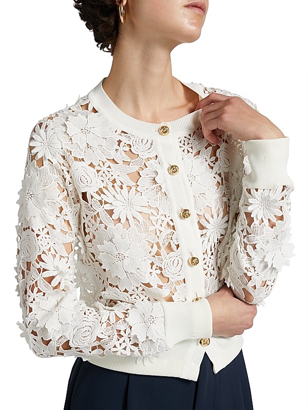 Shop Generation Love Erin 3D Guipure Lace Cardigan | Saks Shop Generation Love Erin 3D Guipure Lace Cardigan | Saks