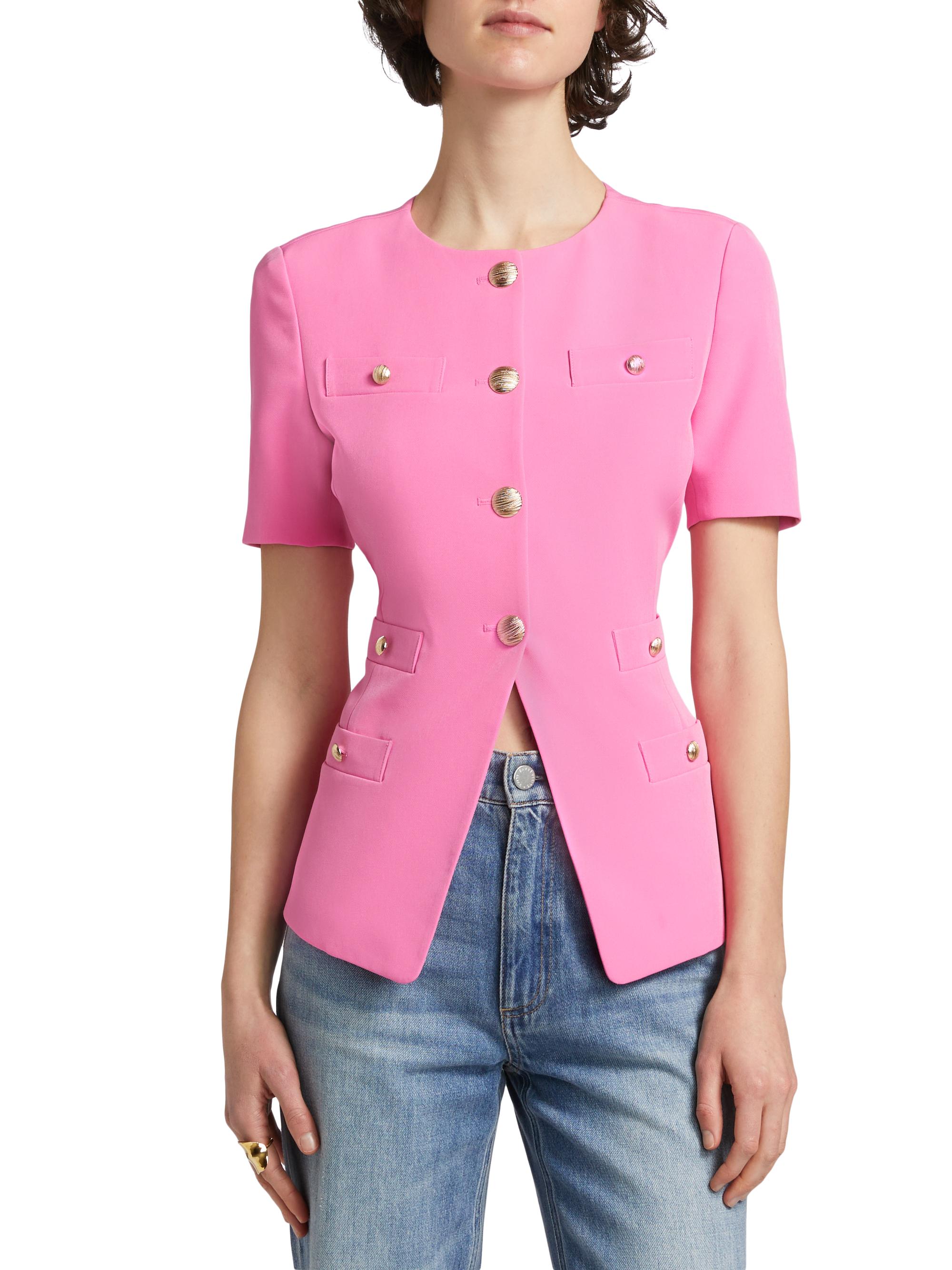 Generation Love Reyes Tailored Crepe Short-Sleeve Jacket | Saks