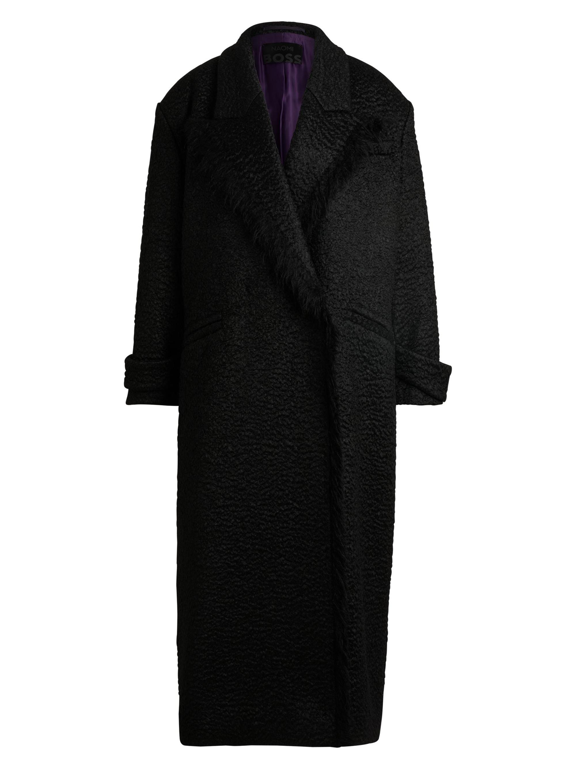 BOSS Women's Naomi x Boss Oversized-Fit Coat in Wool - Black