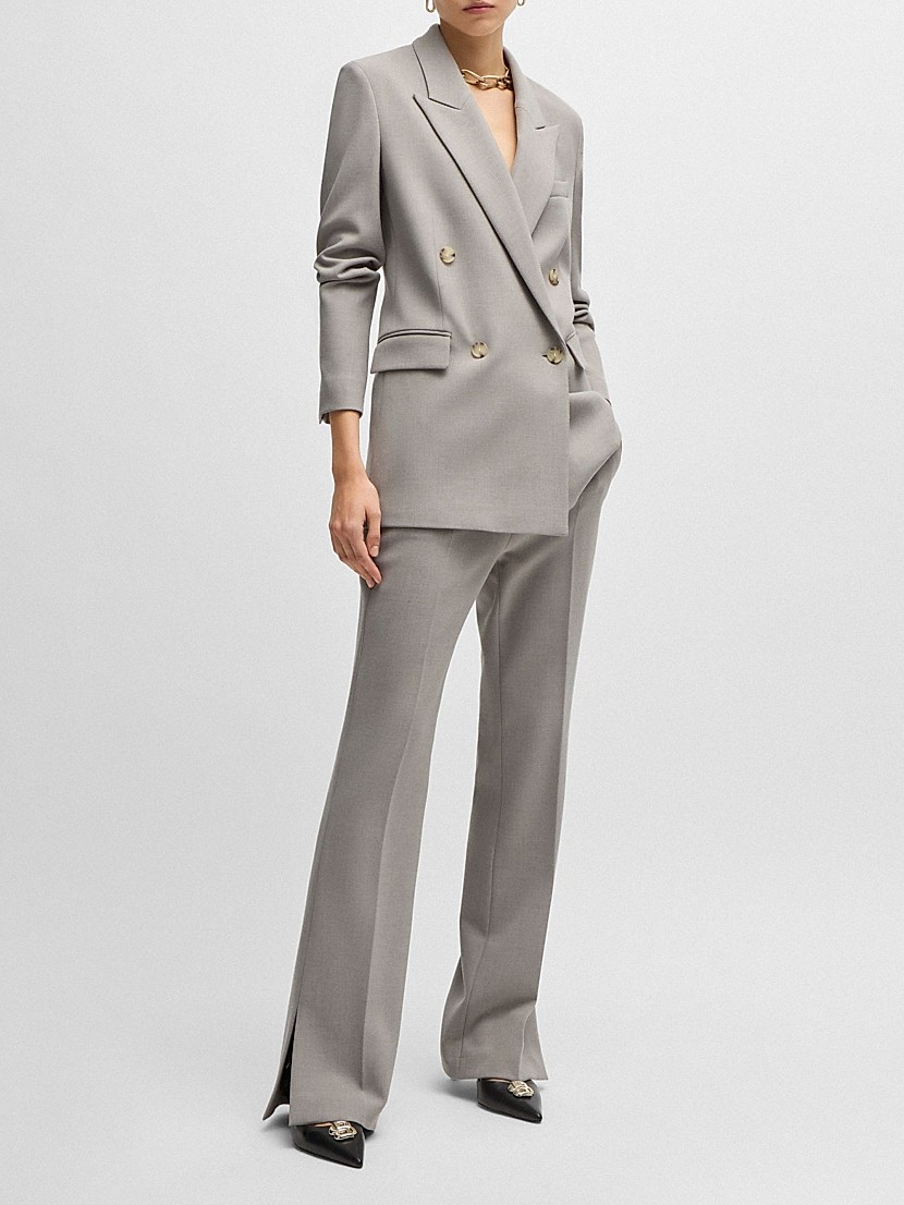 Shop BOSS Regular-Fit Jacket with Double-Breasted Closure Shop BOSS Regular-Fit Jacket with Double-Breasted Closure