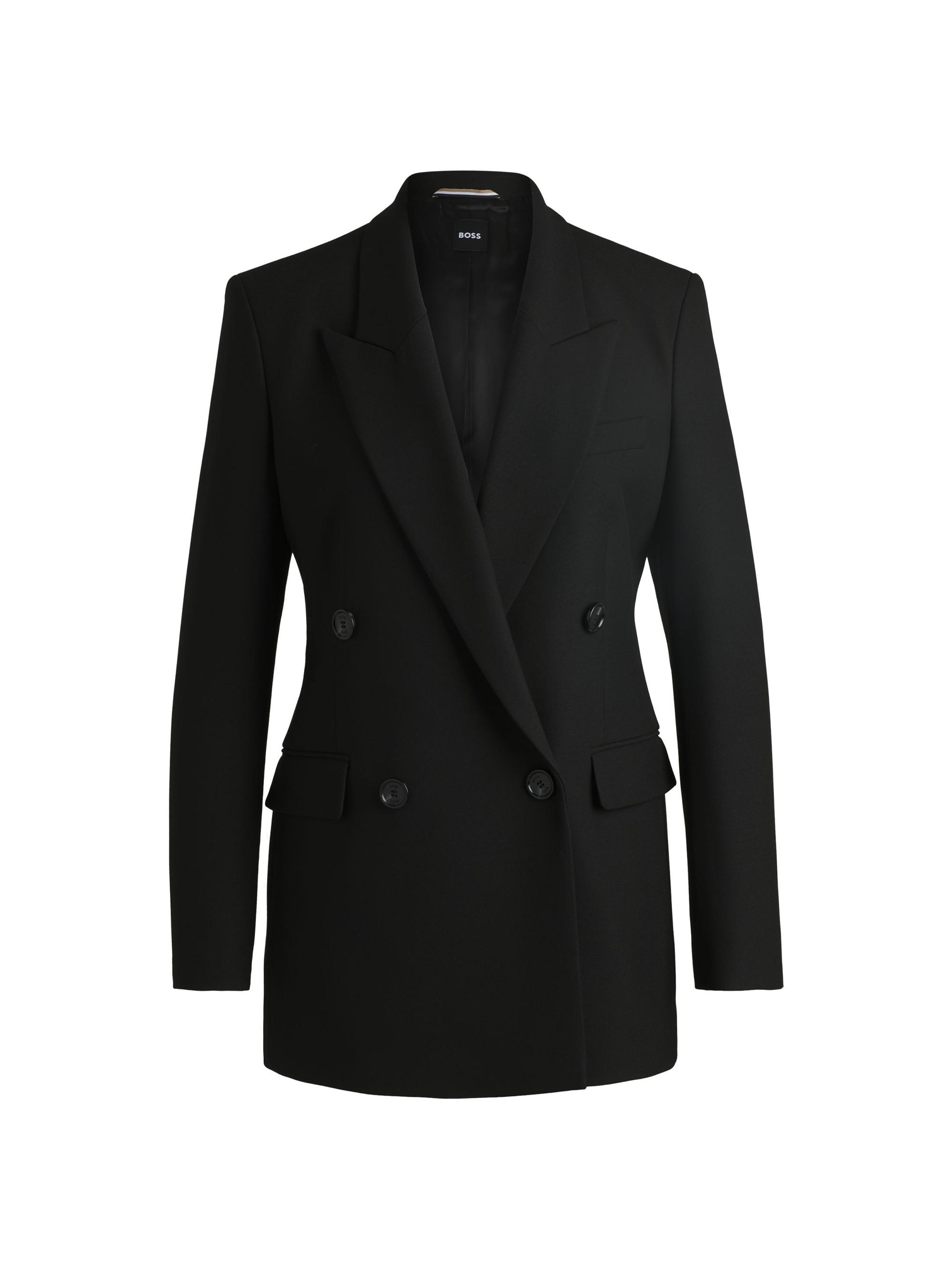 BOSS Women's Regular-Fit Jacket with Double-Breasted Closure - Black
