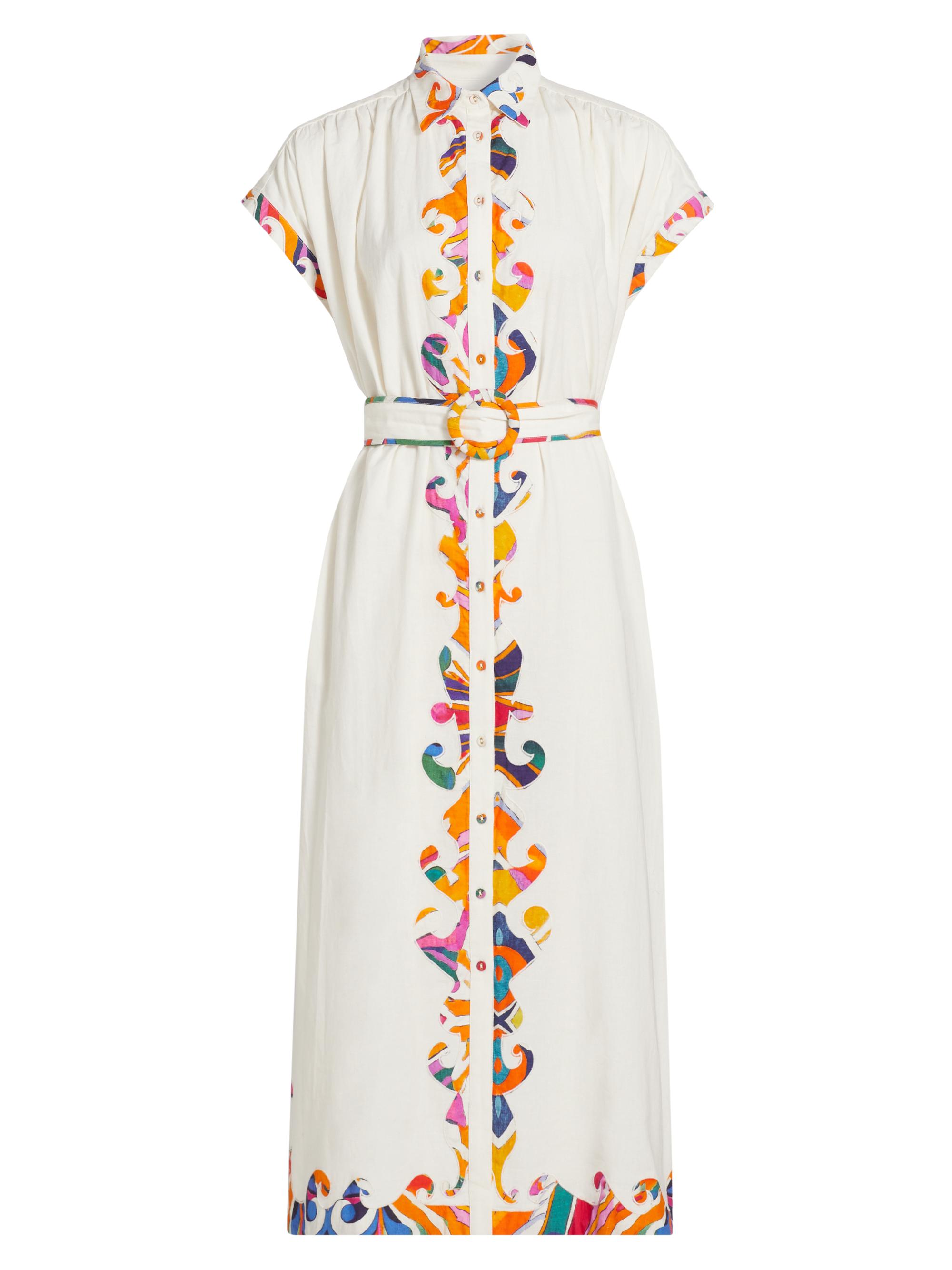 Carolina K Women's Valerie Belted Cotton Caftan - Sugar Sizzle