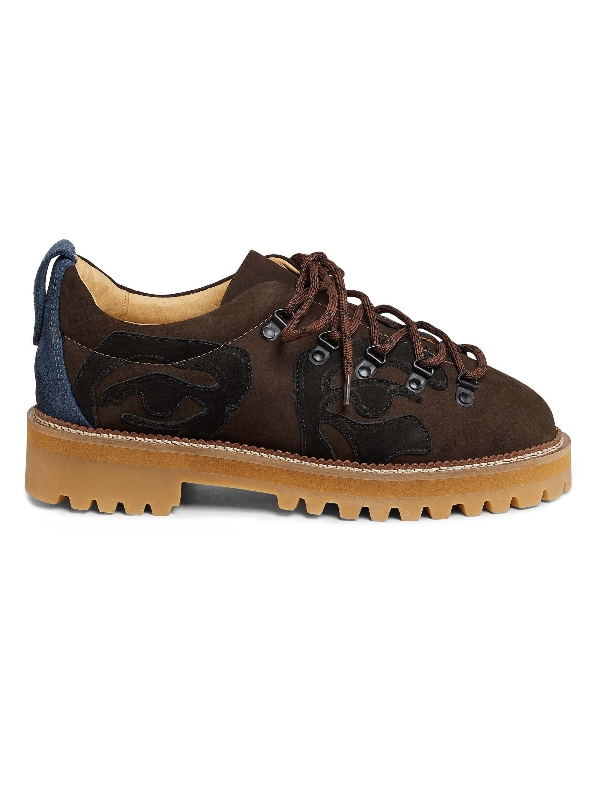 KidSuper Men's Patchwork Eye Low-Top Hiking Boots - Brown