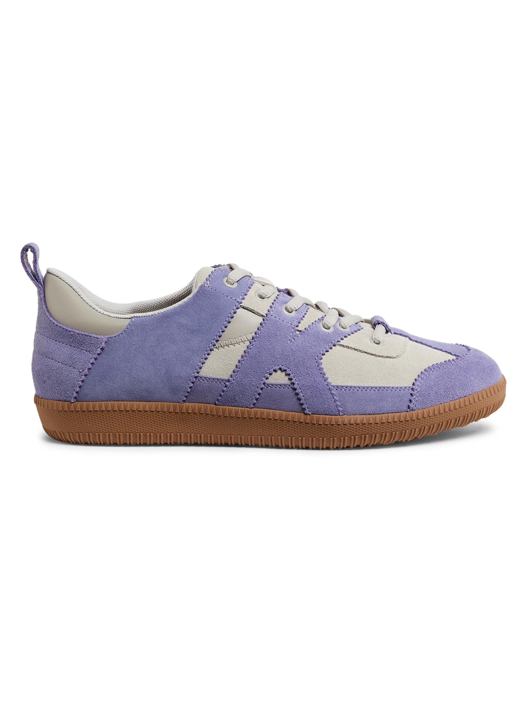KidSuper Men's  K Soccer Low-Top Suede Sneakers - Purple Gray