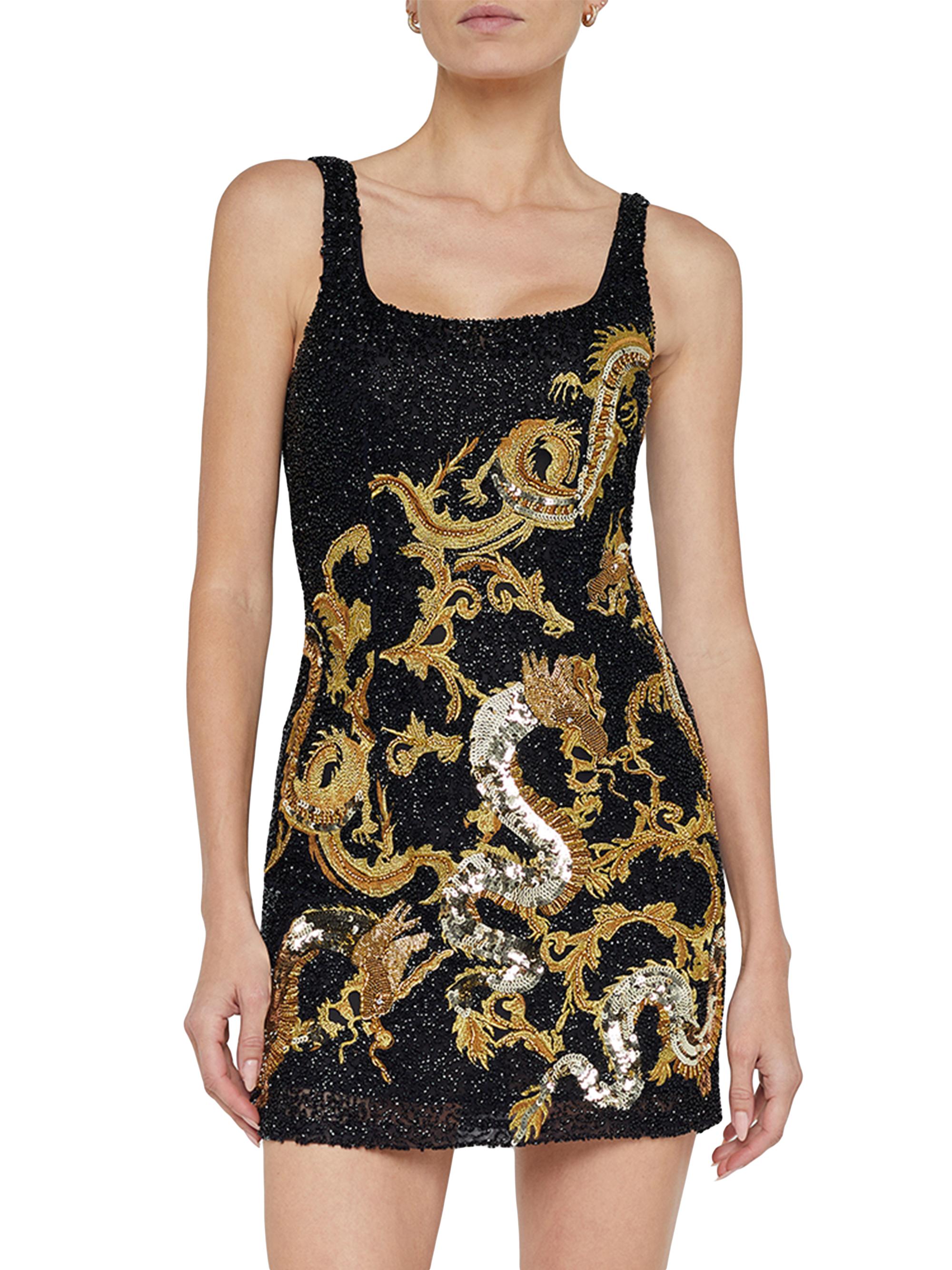 beaded dragon dress L'Agence Inora Beaded Dragon Mini Dress