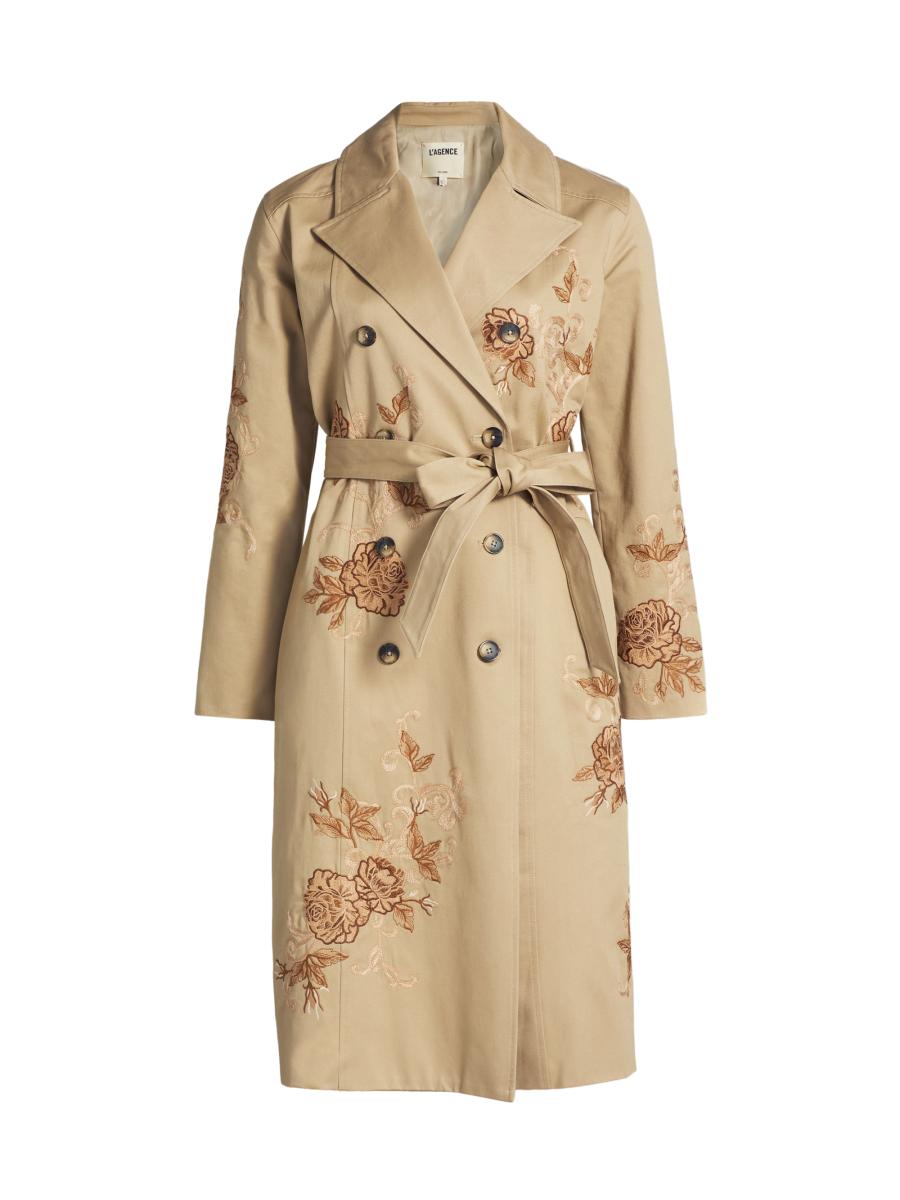 トレンチコート ETRO Floral print cape trench coat (WRBD002499SA5M9 X0804) CAPE-STYLE TRENCH COAT WITH FLORAL PRINT | Capes and Ponchos
