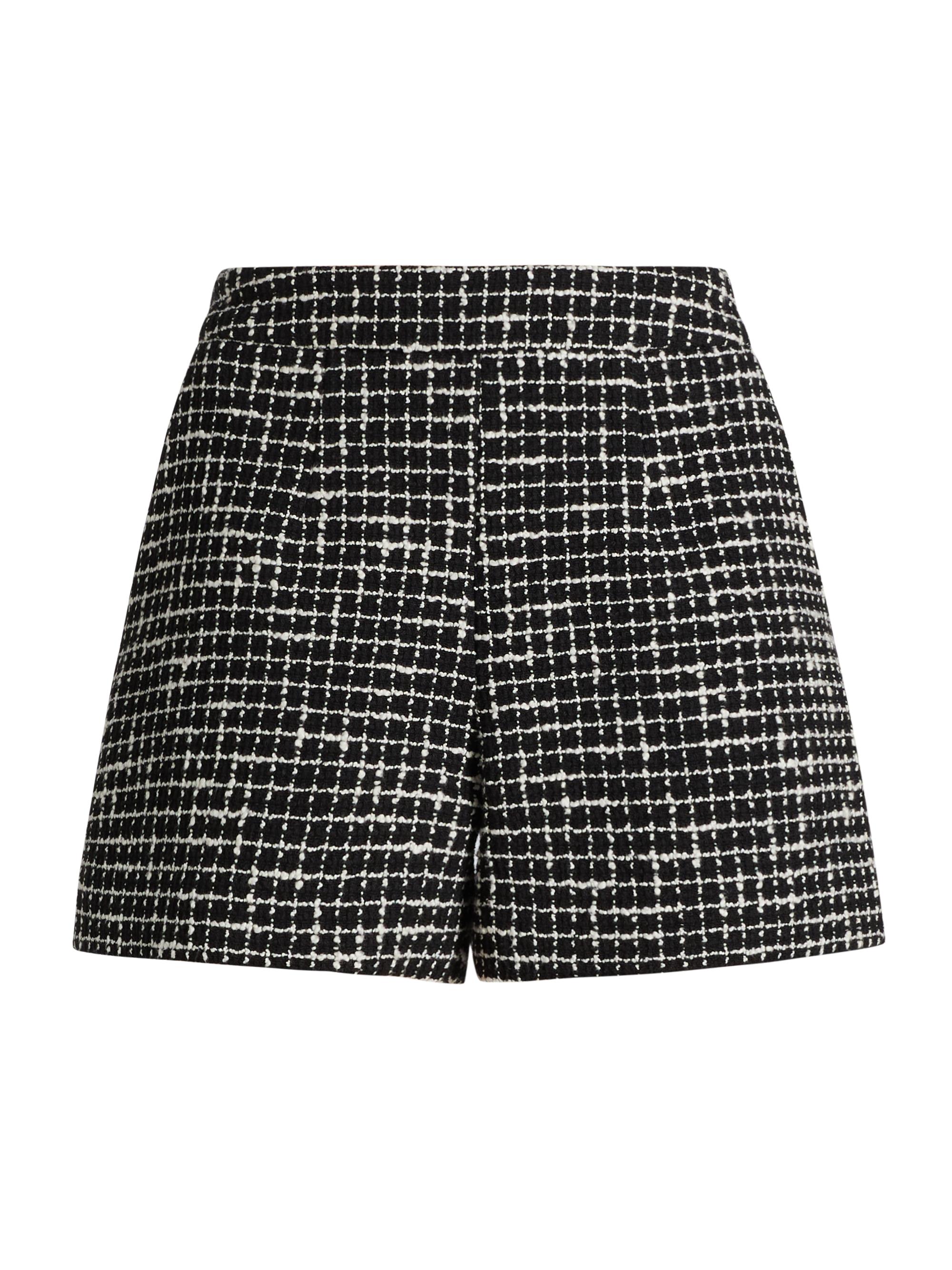 L'AGENCE Women's Ashton Grid Shorts - Black Ecru