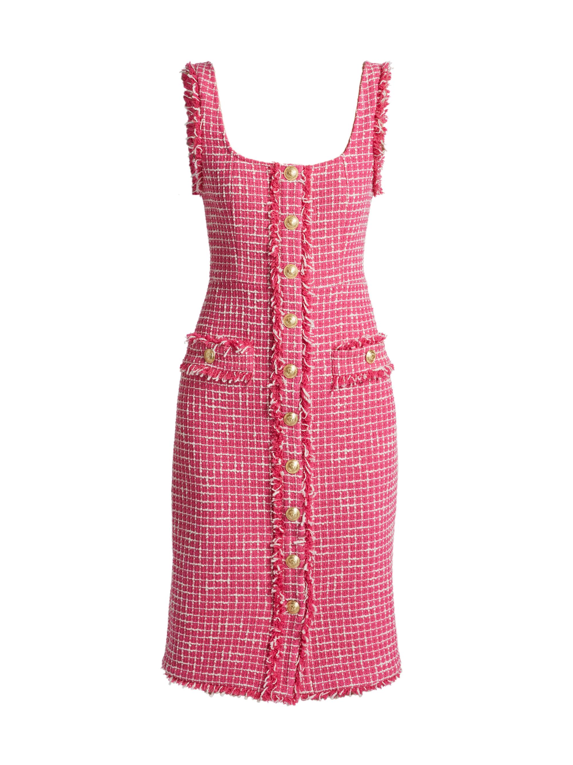 L'AGENCE Women's Ayla Tweed Knee-Length Sheath Dress - Pink