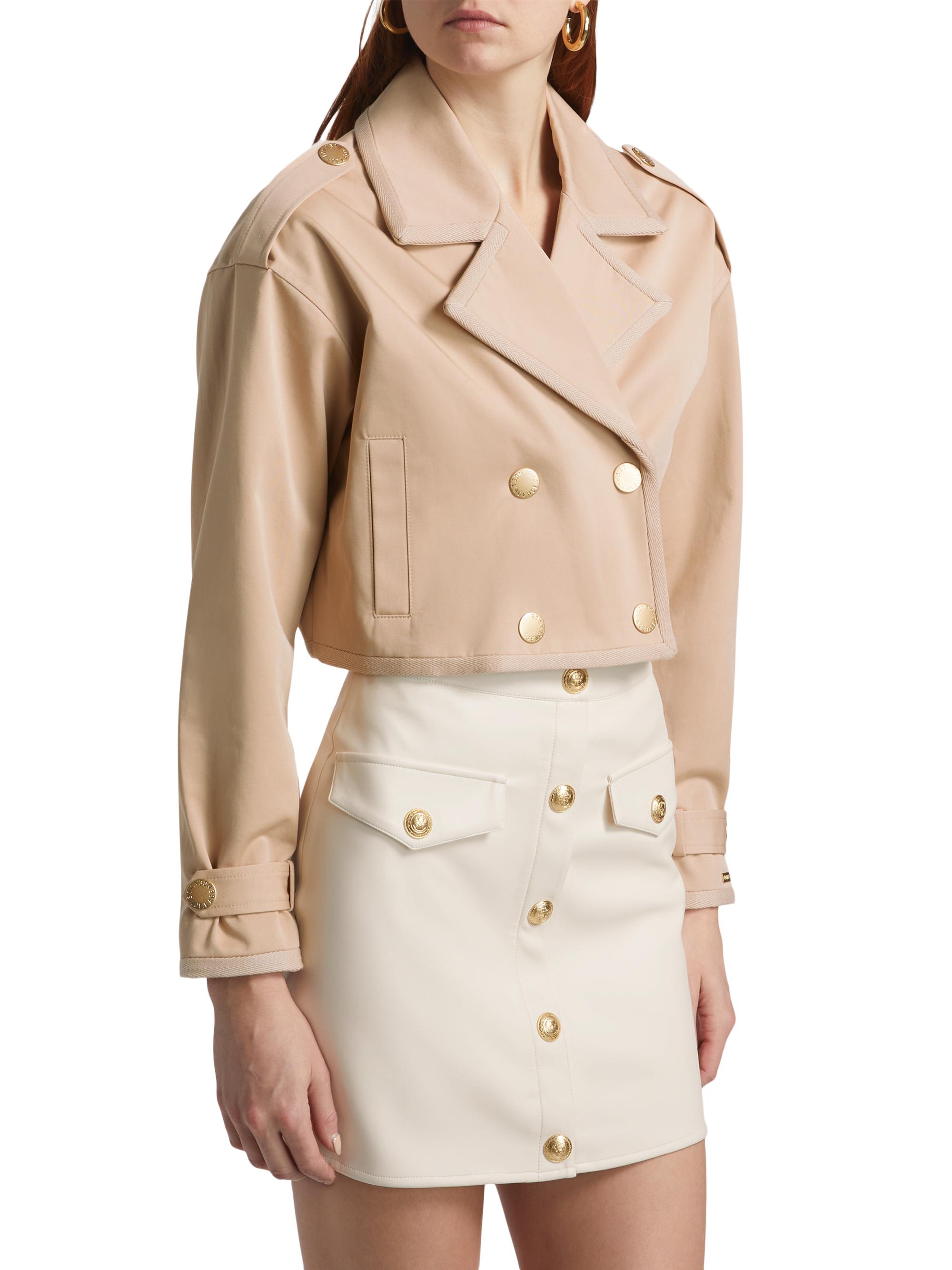 L'AGENCE Kento Cotton Crop Trench Jacket | Saks Fifth Avenue