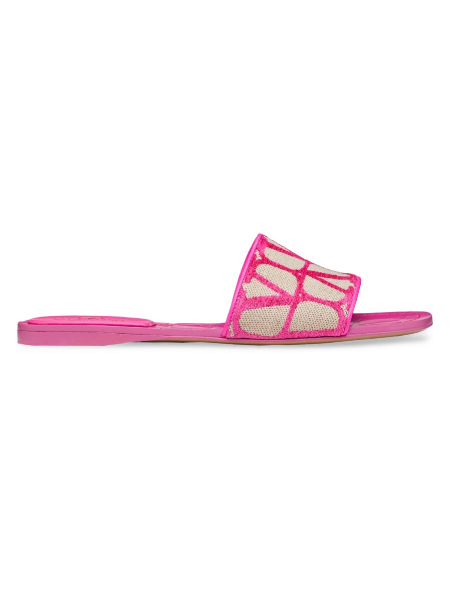 サンダル・ミュール VALENTINO Superstar Slide Sandals Valentino Garavani Viva Superstar Slide Sandals in Canvas
