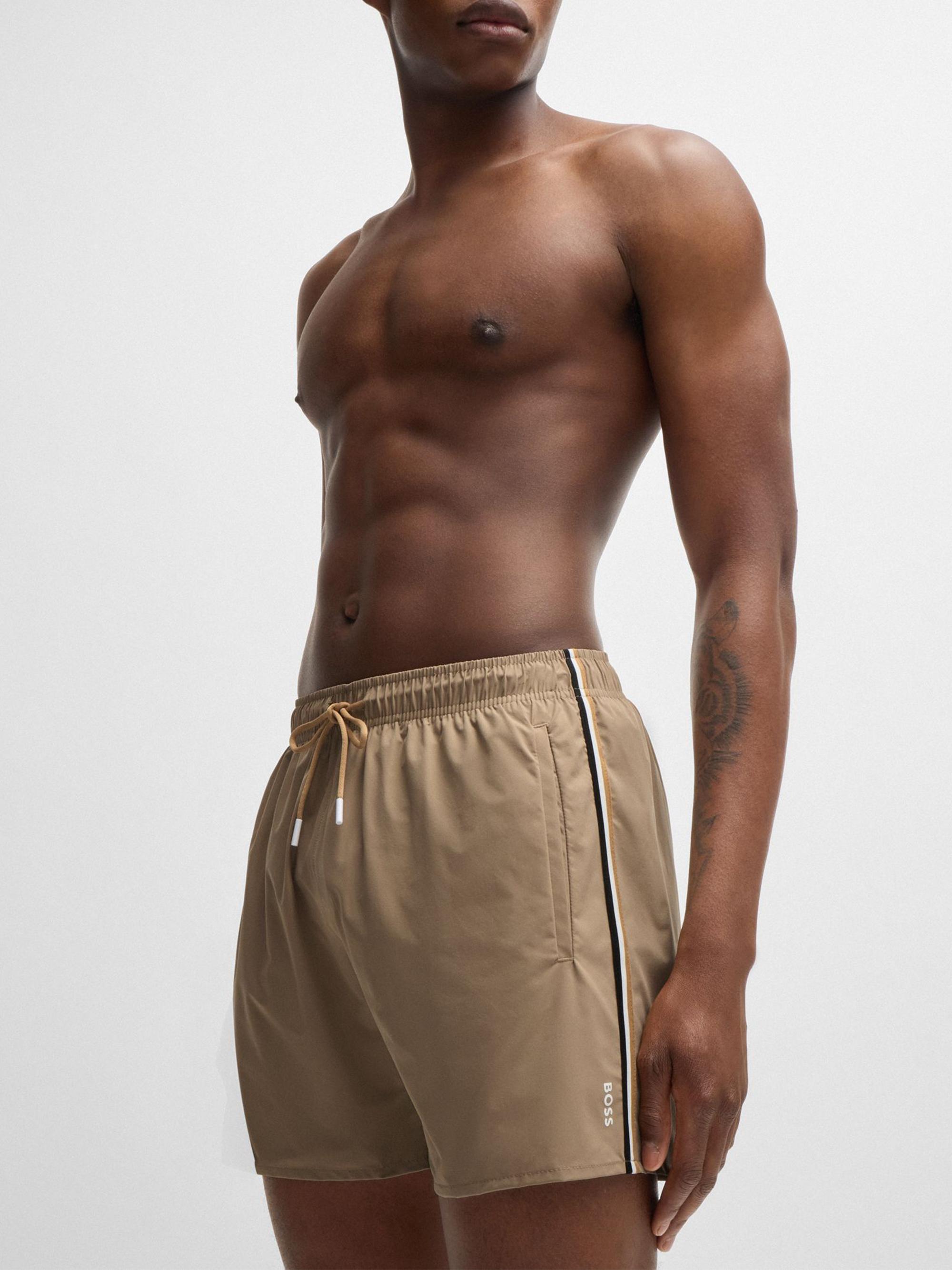 BOSS Fully Lined Swim Shorts with Signature Stripe | Saks Fifth Avenue