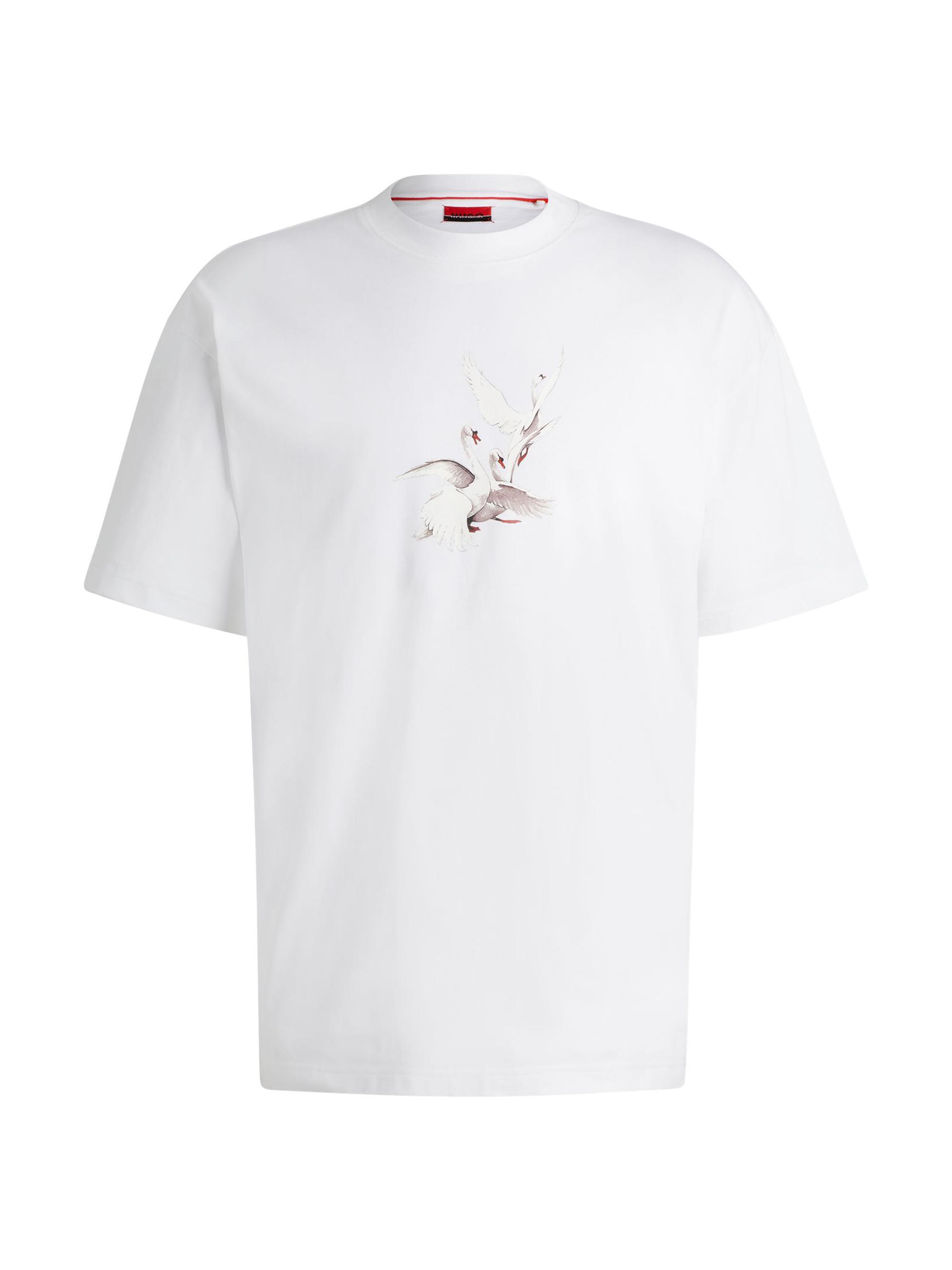 HUGO Men's  x Les Benjamins Oversized-Fit T-Shirt - White