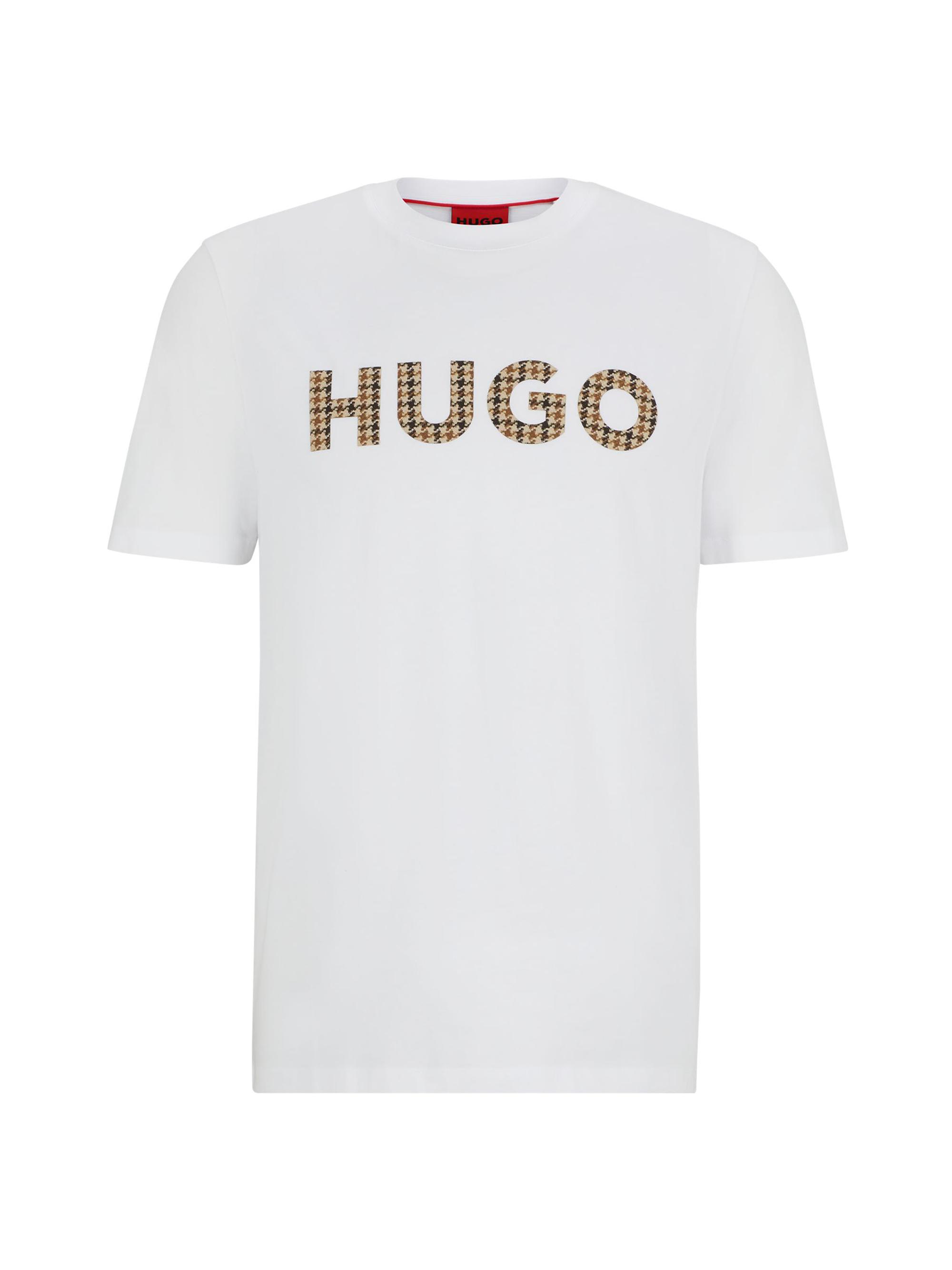 HUGO Men's Cotton-Jersey Regular-Fit T-Shirt - White
