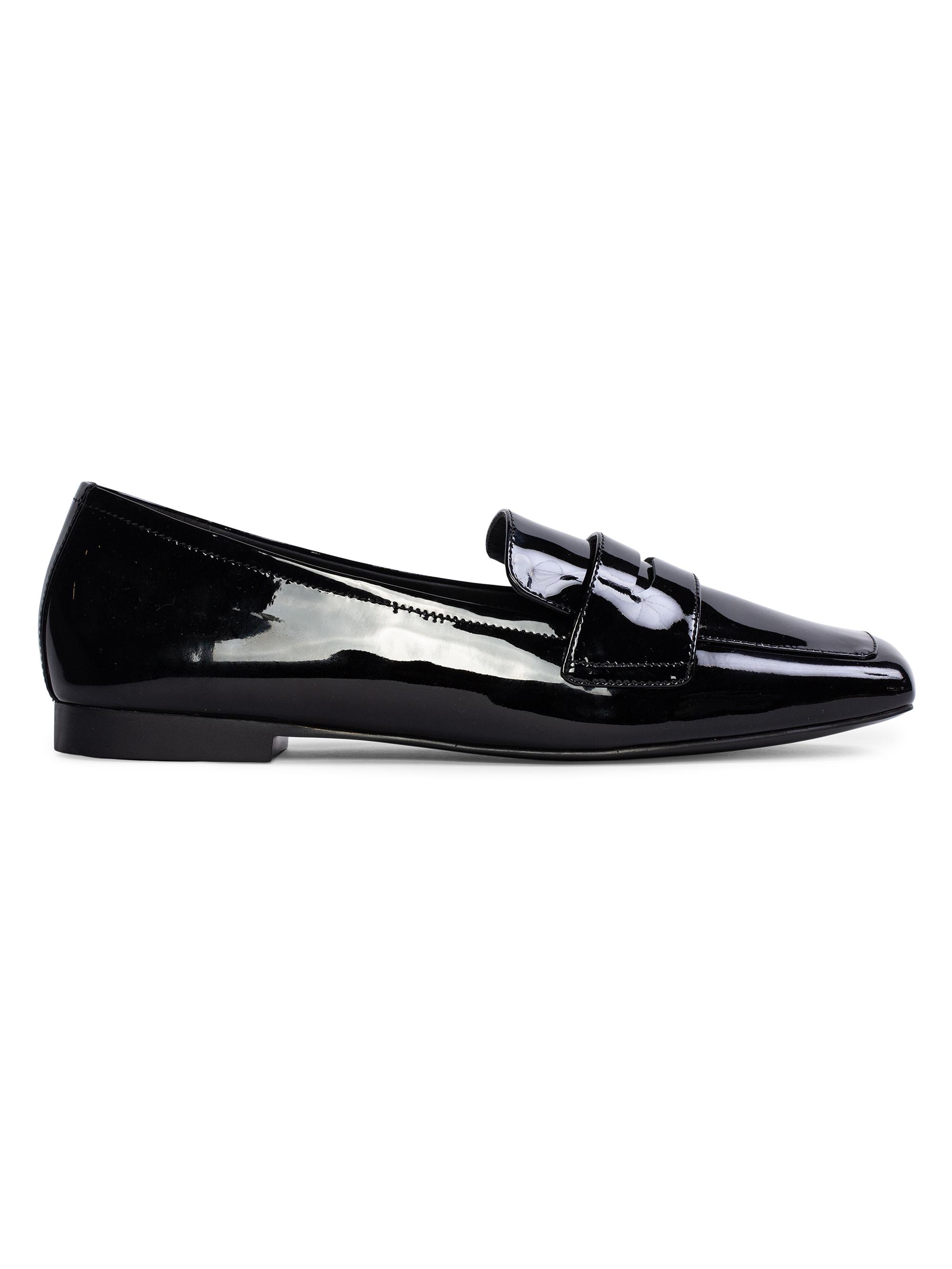 Black Suede Studio Women's Nina Patent Loafers - Black Patent
