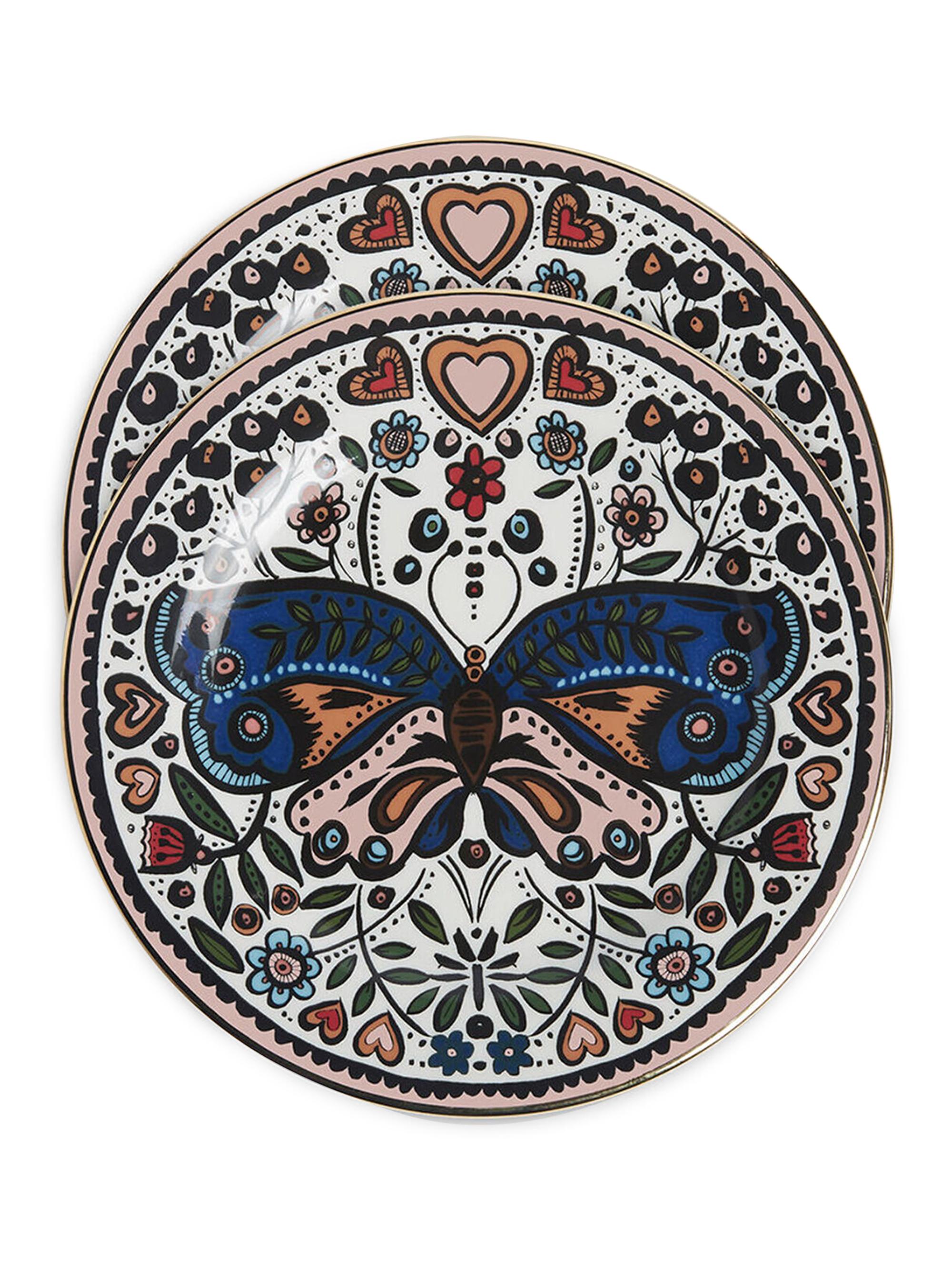 La DoubleJ Dessert Plates Set of 2 - Rebirth Multicolor