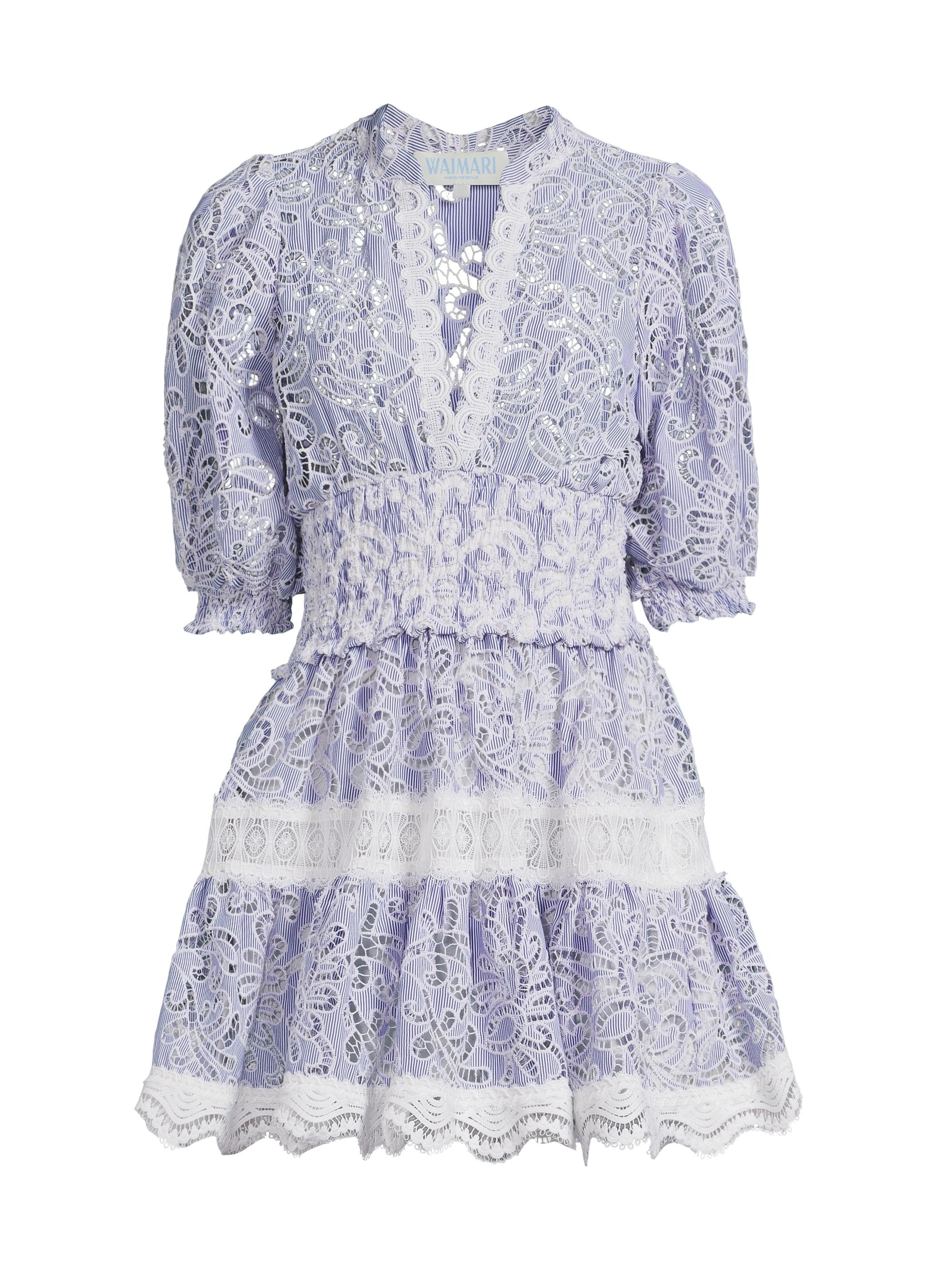 Waimari Women's Flor Del Viento Marion Lace Minidress - Blue