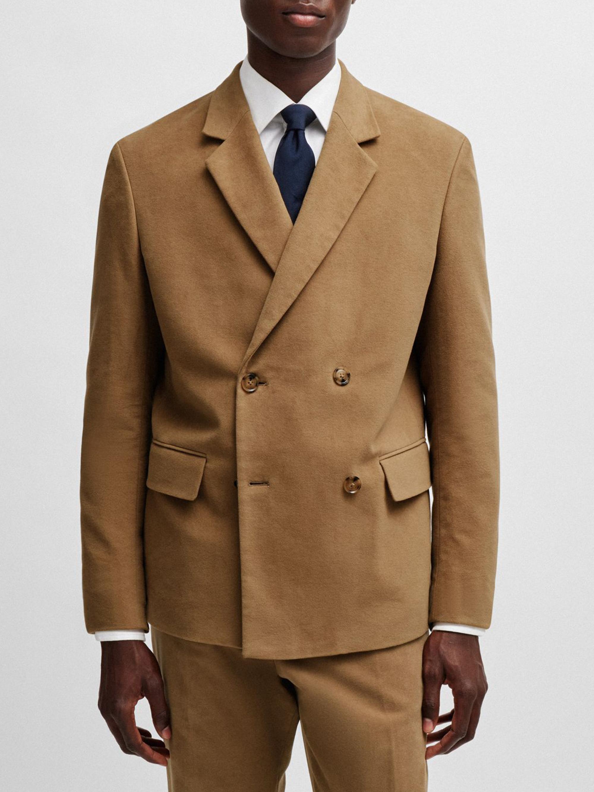 BOSS Relaxed-Fit Double-Breasted Jacket in Cotton Twill | Saks