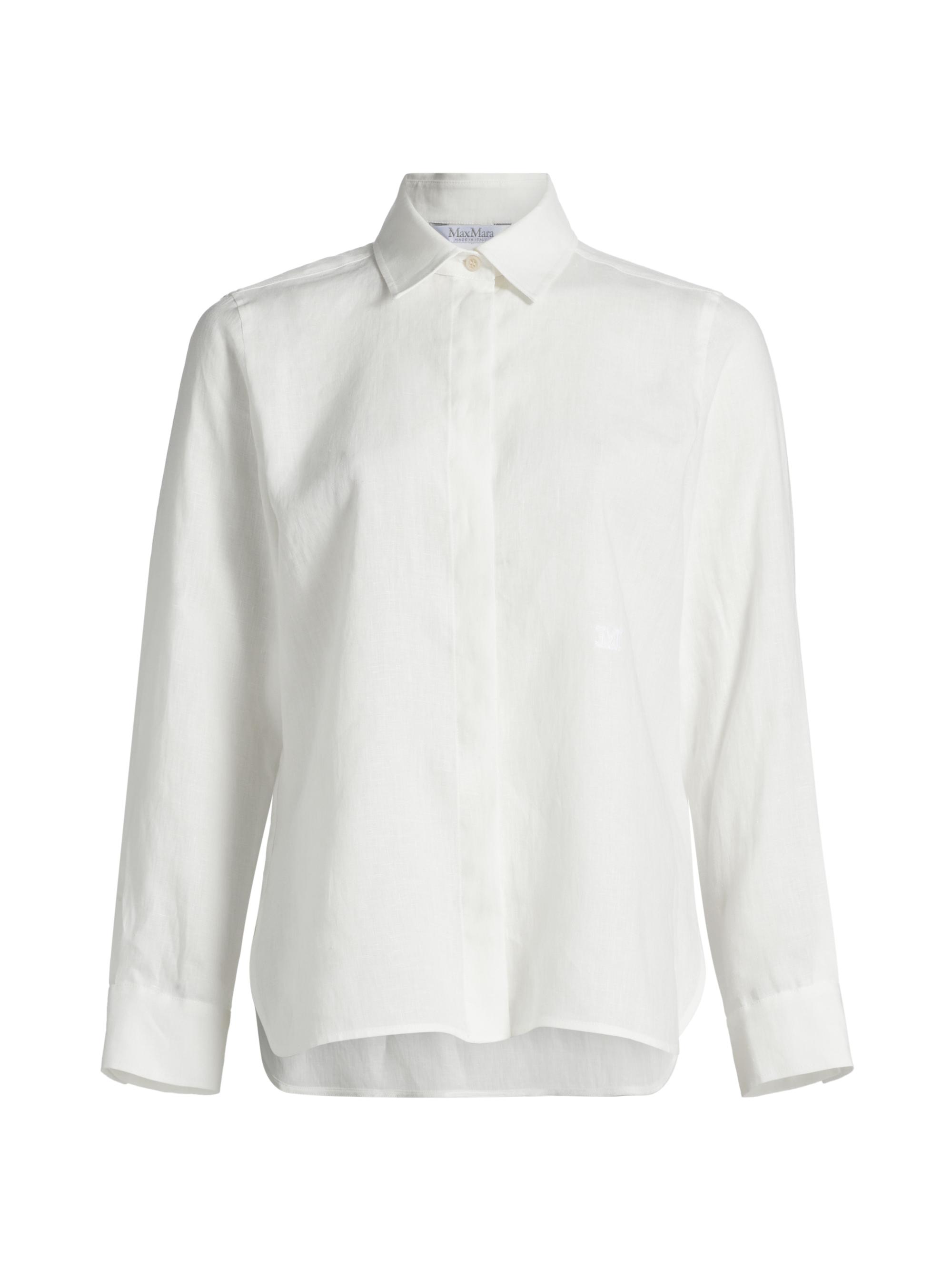 Max Mara Women's Abisso Linen Shirt - White