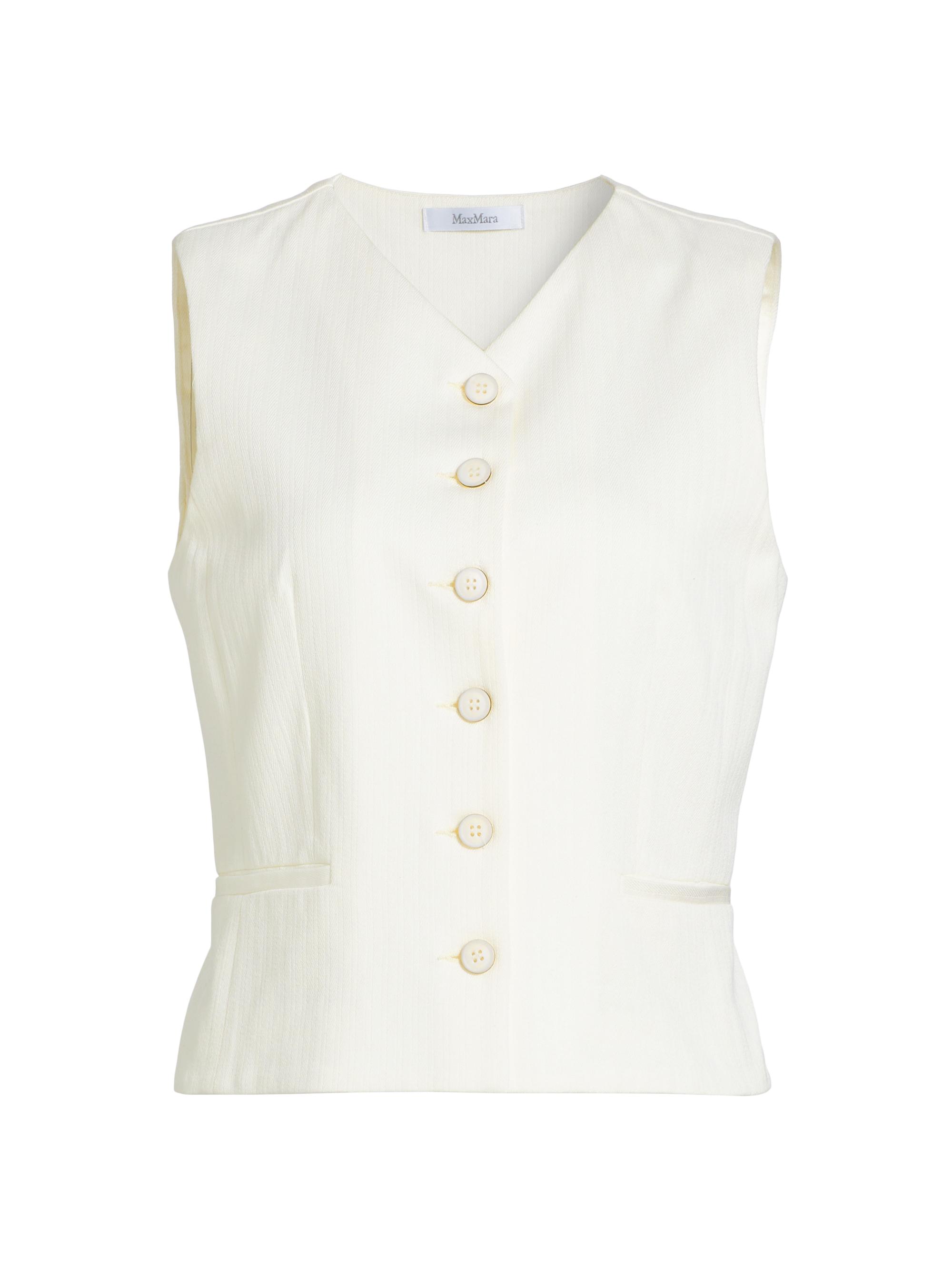 Max Mara Women's Mirella Cotton Jersey Vest - White