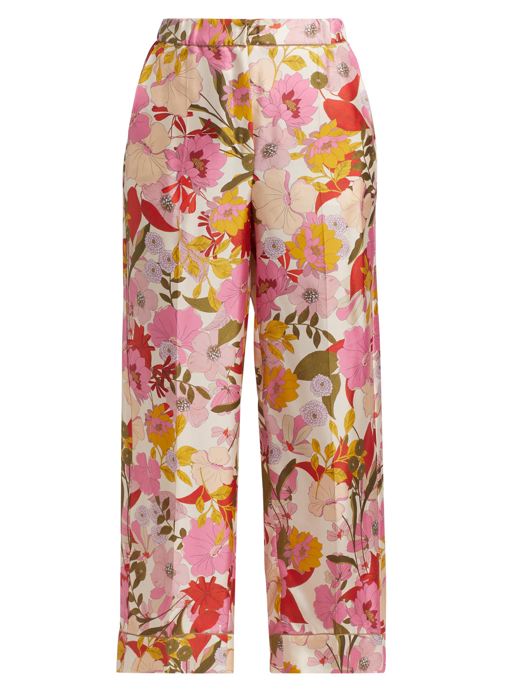 Max Mara Women's Leda Silk Floral Pants - Pink