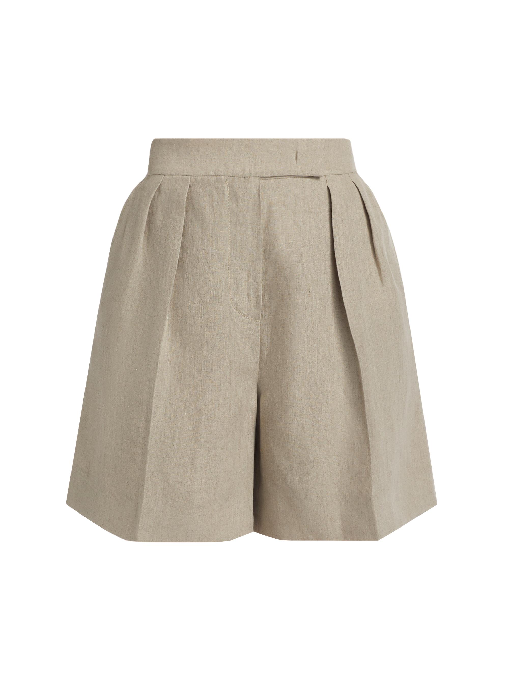 Max Mara Women's Dindy Pleated Shorts - Beige