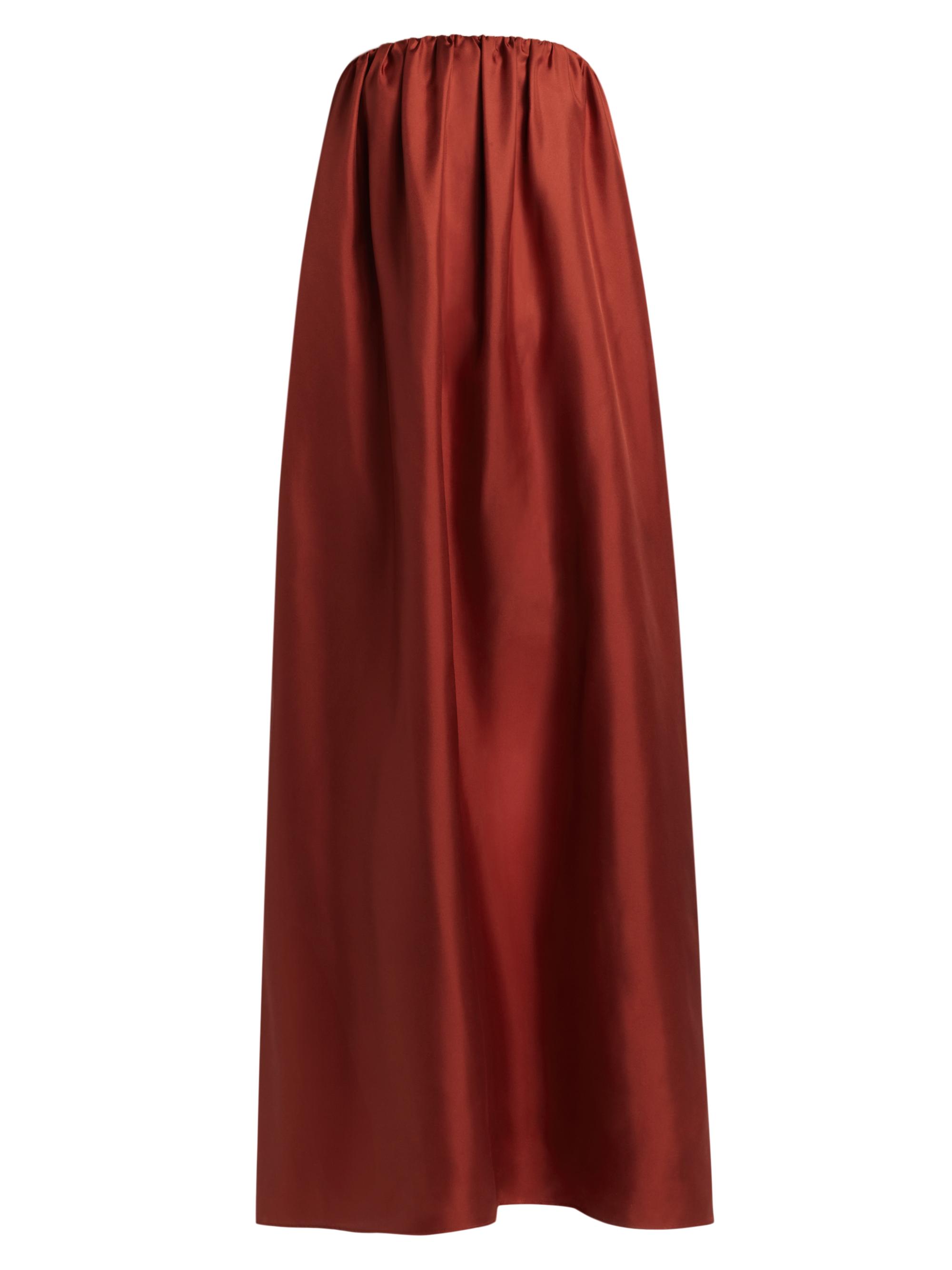 Max Mara Women's Edda Silk Strapless Gown - Dark Red