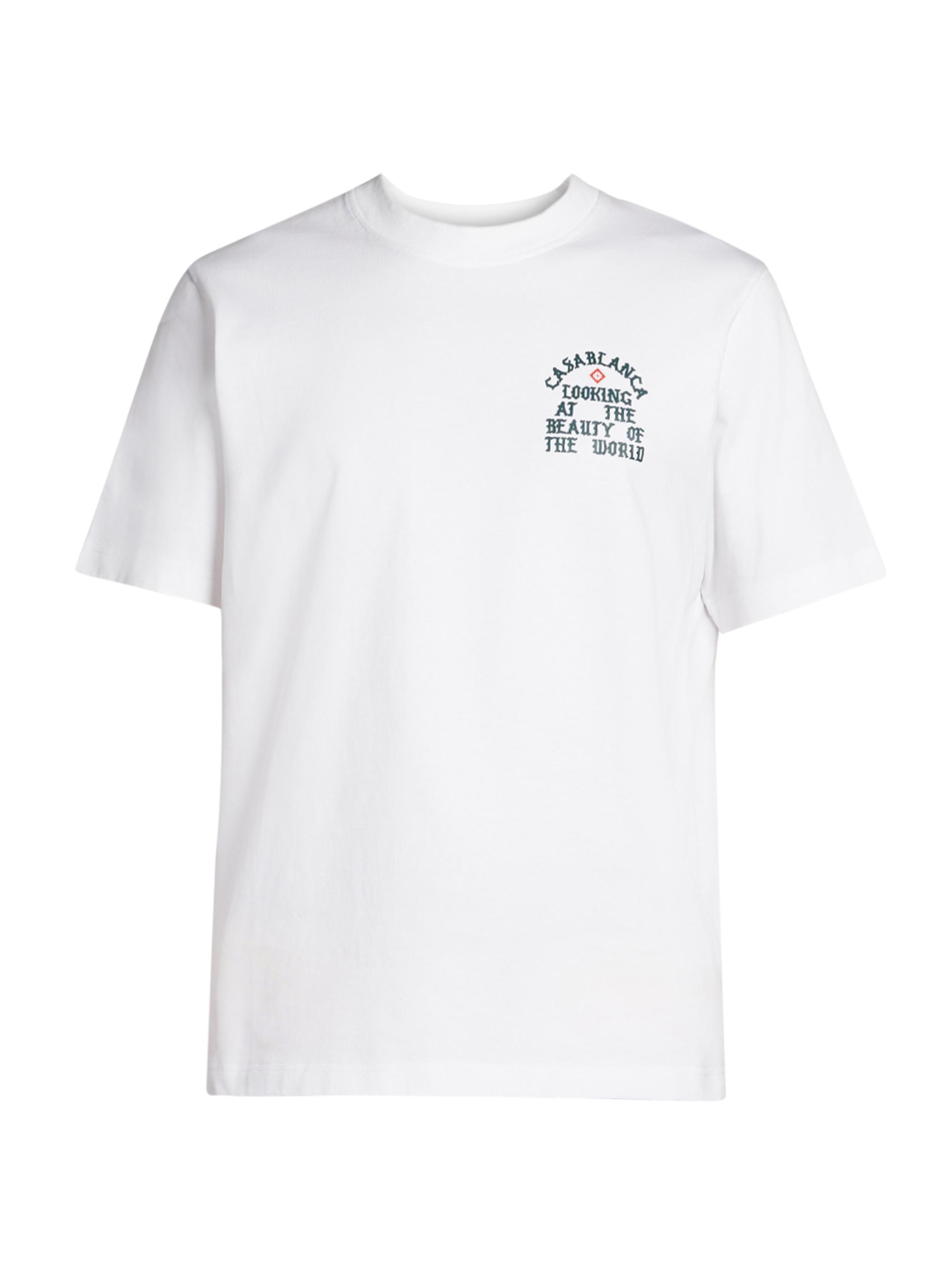 Casablanca Men's Looking At The Beauty Of The World Printed T-Shirt - The Beauty Of The World
