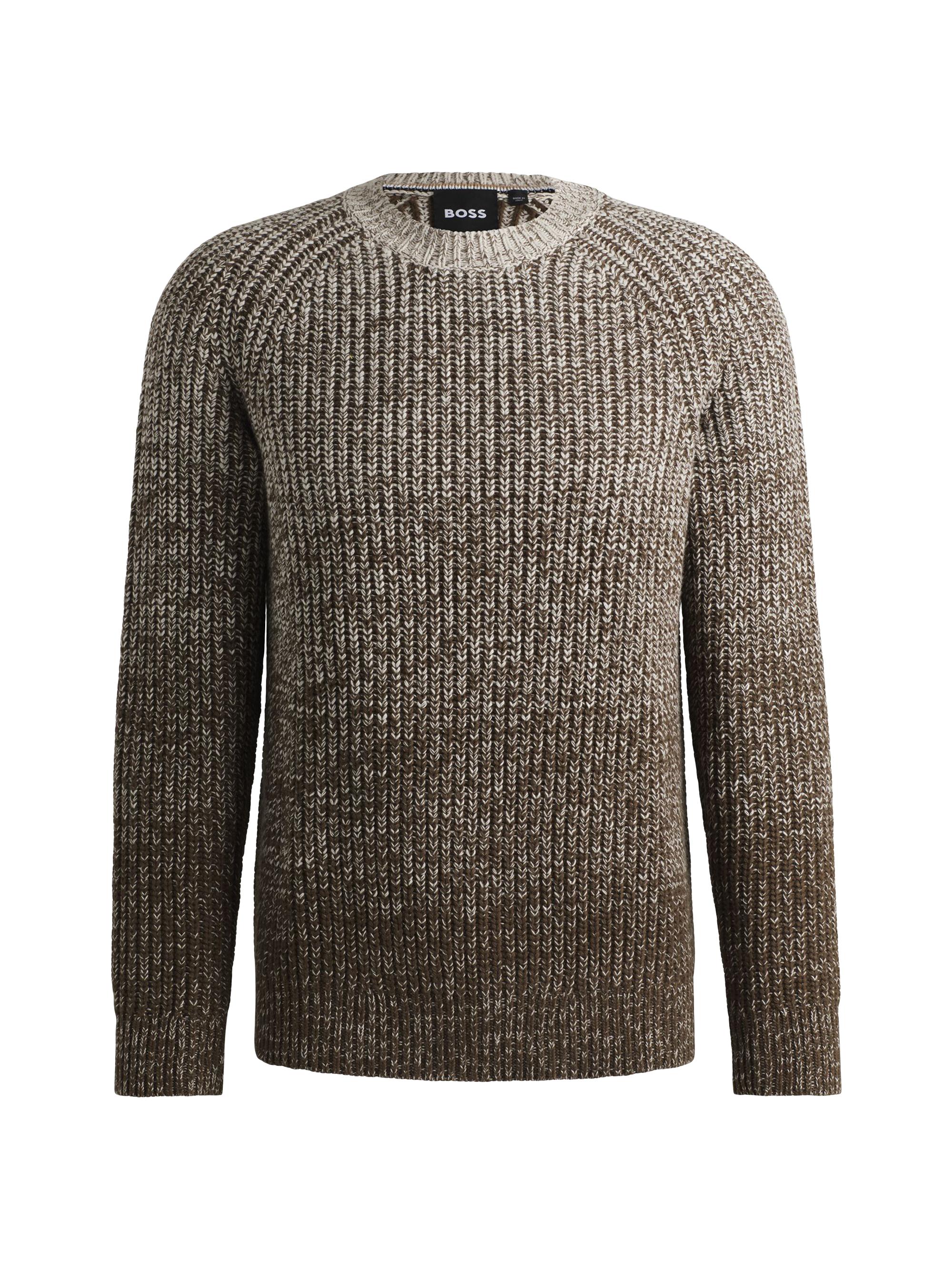 BOSS Men's Regular-Fit Sweater with Degradé Knit - Brown