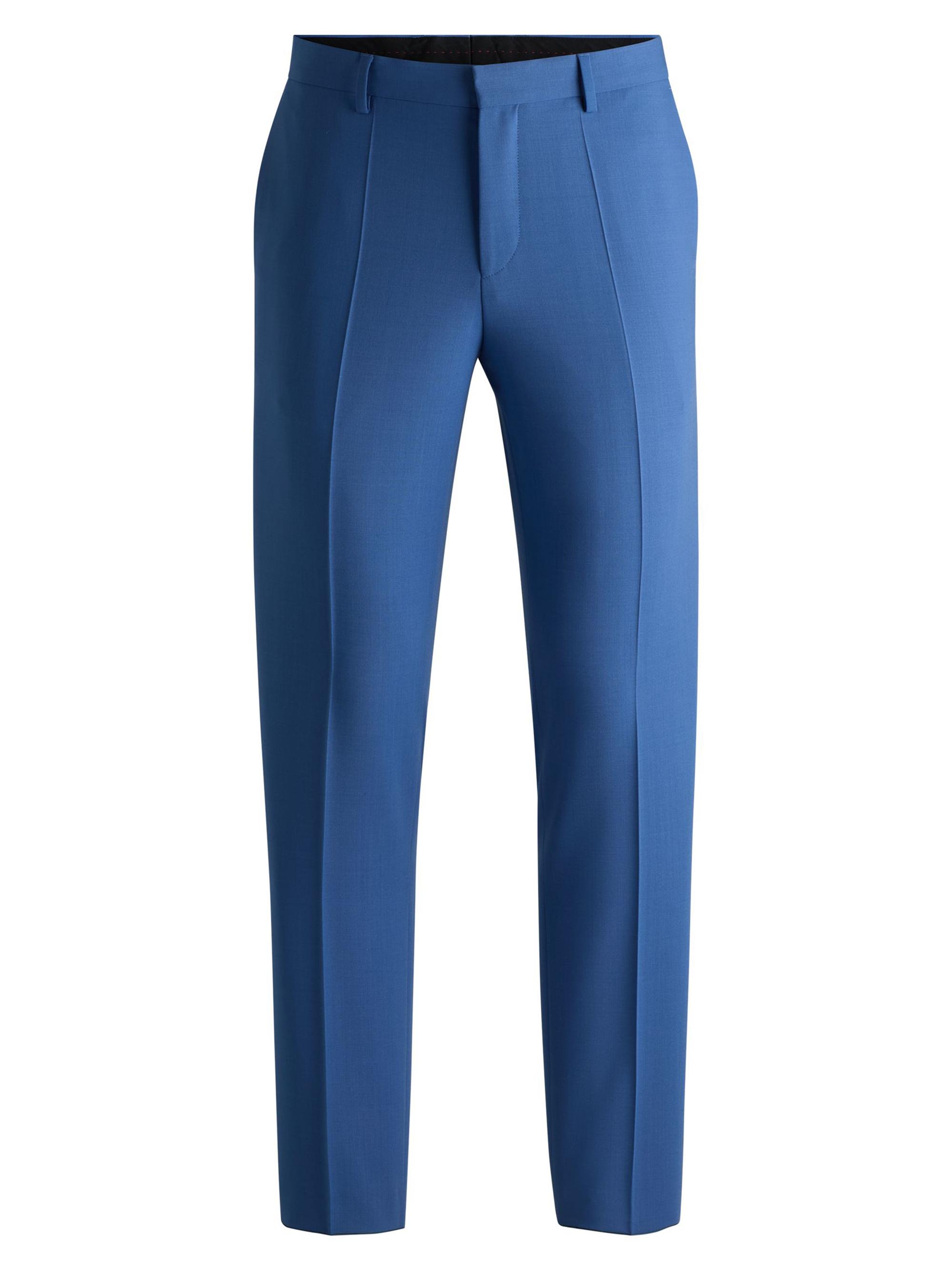 HUGO Men's Slim Fit Trousers in Performance Stretch Fabric - Blue