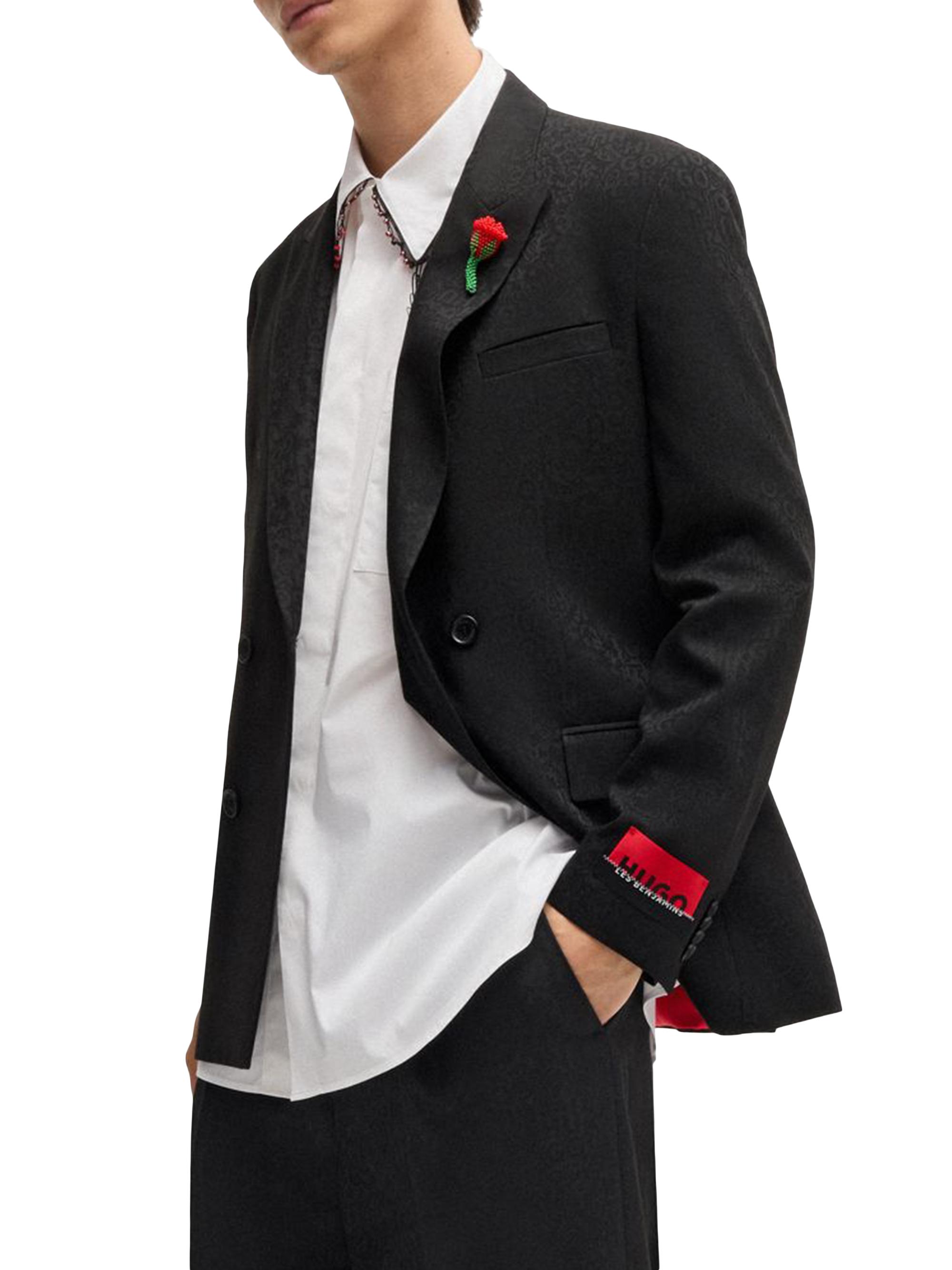 HUGO Men's Hugo x Les Benjamins Modern-Fit Jacket - Black